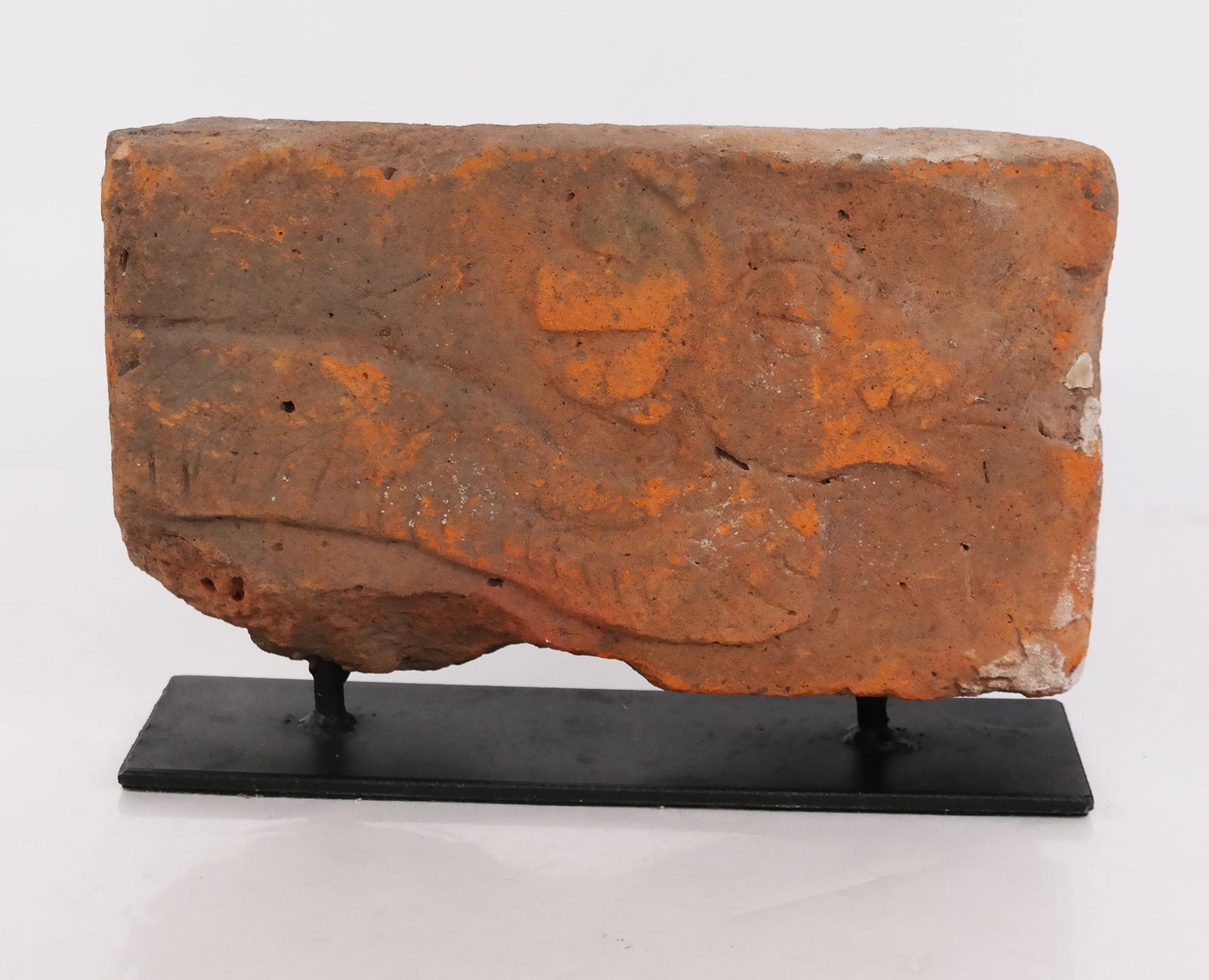 Southeast Asian Carved Red Stone Tablet Sculpture (1 of 10)