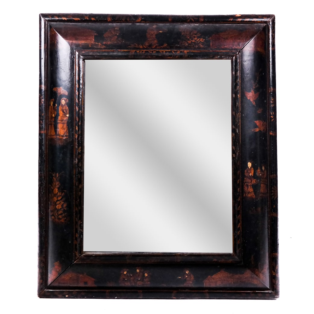 19th C. Chinoiserie-Decorated Mirror (1 of 6)