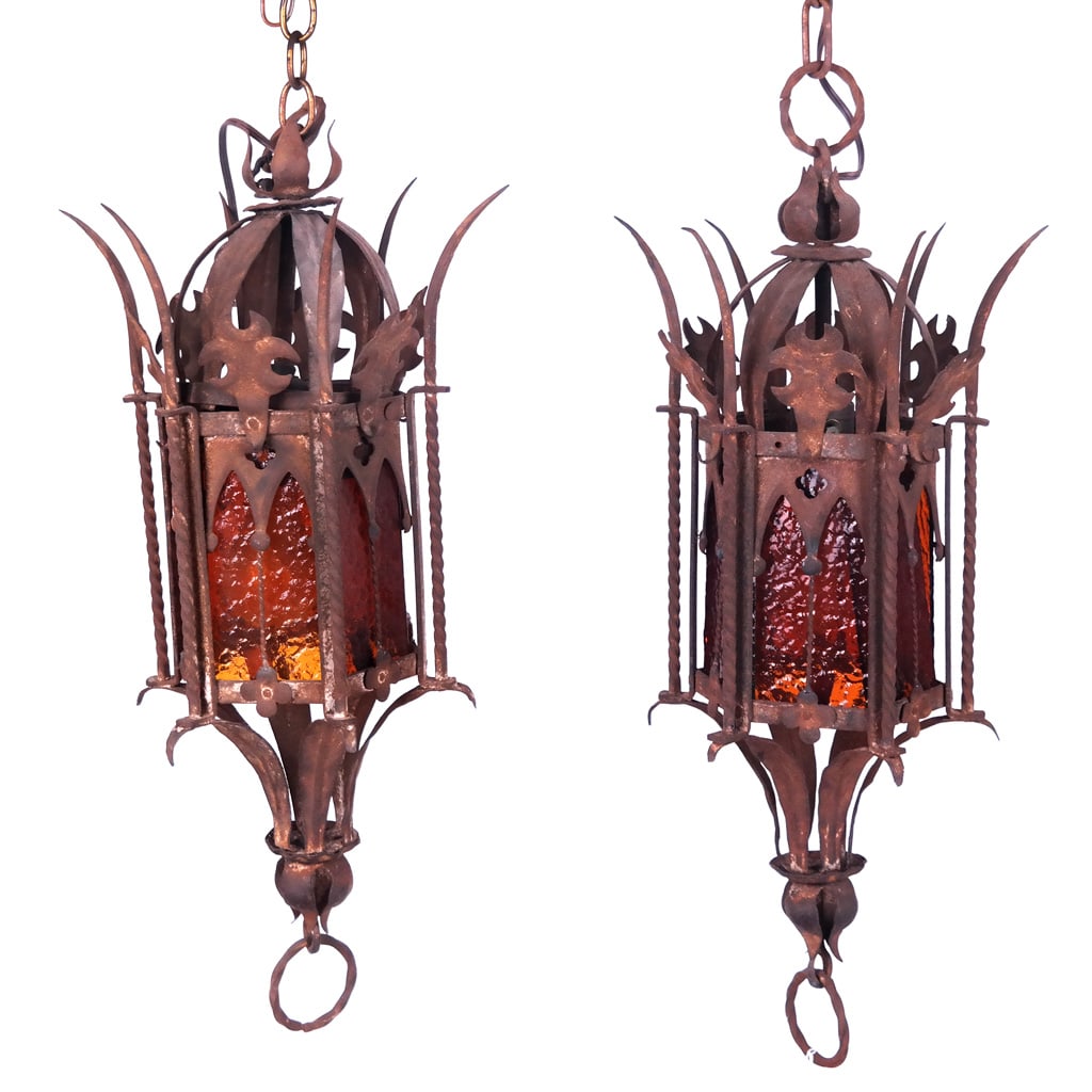 Pair of Gothic Revival Tole Lanterns (1 of 8)