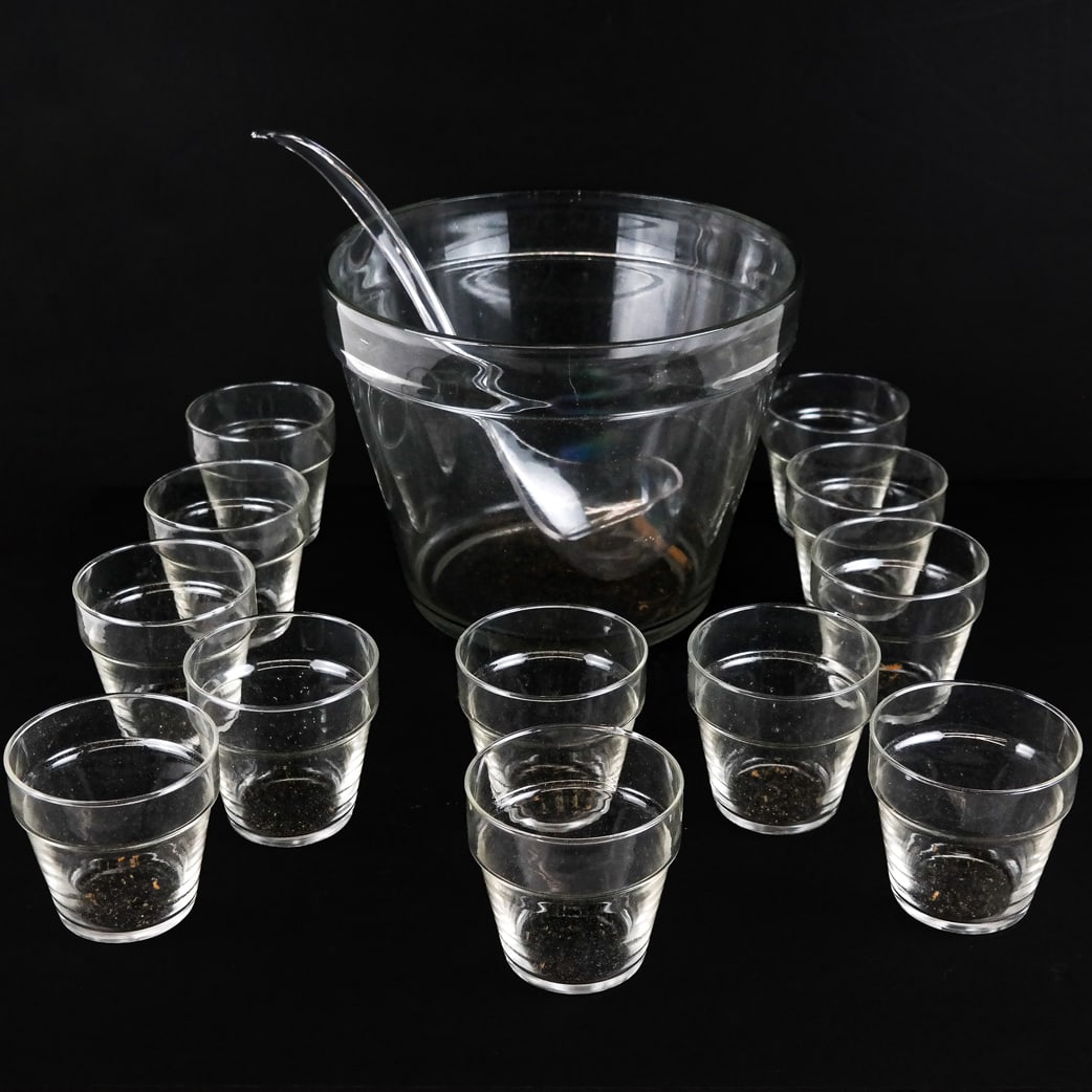 Vintage Clear Glass Punch Set (1 of 5)