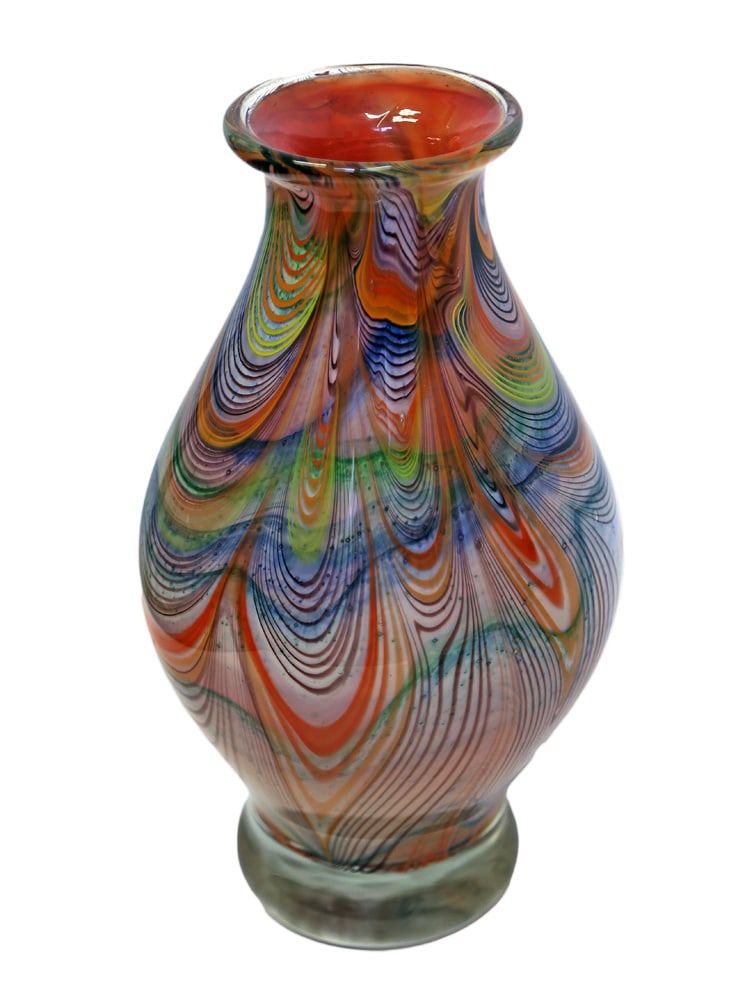 Italian Murano Multi-Color Glass Vase (1 of 4)