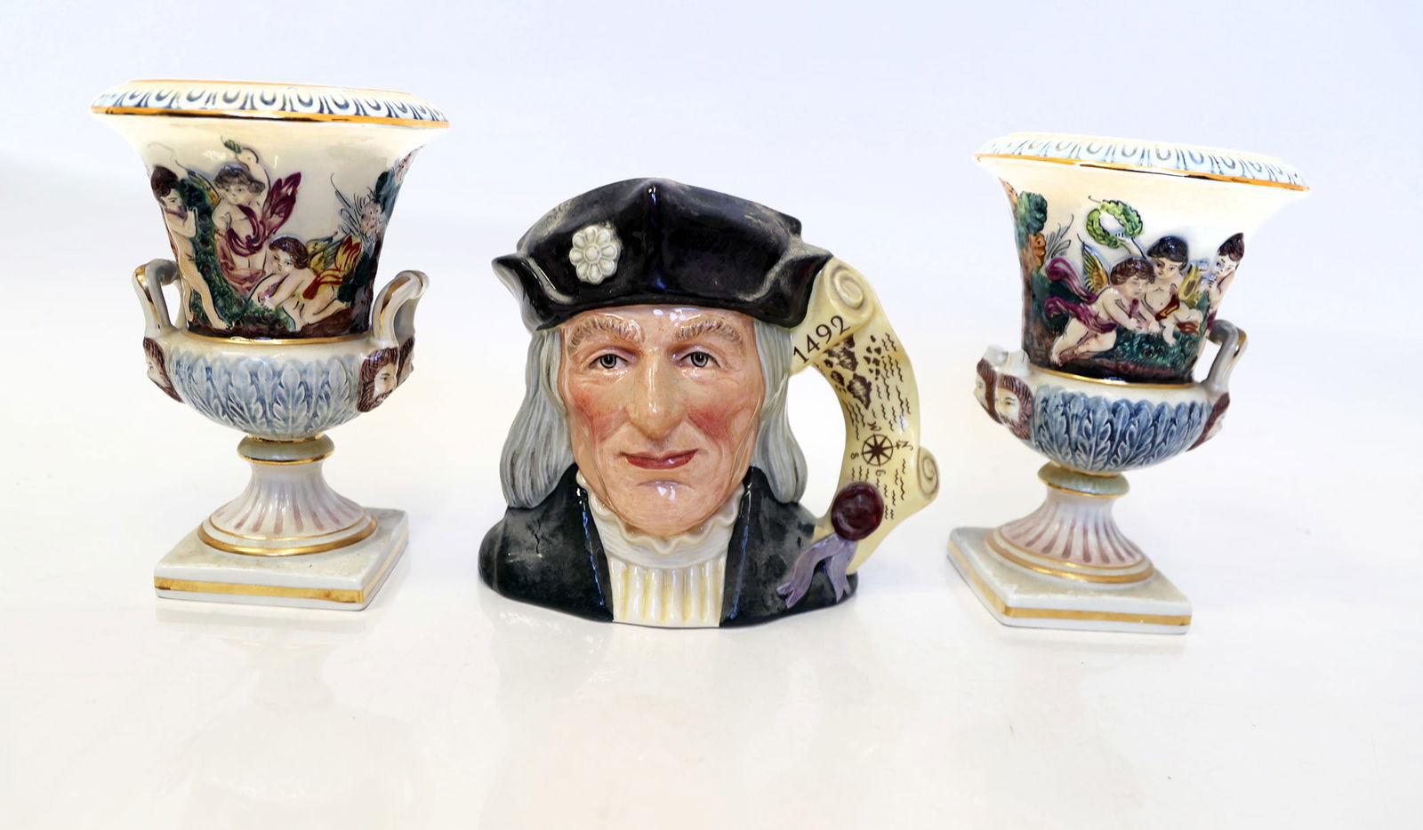 Pair of Urns and a Toby Mug (1 of 9)