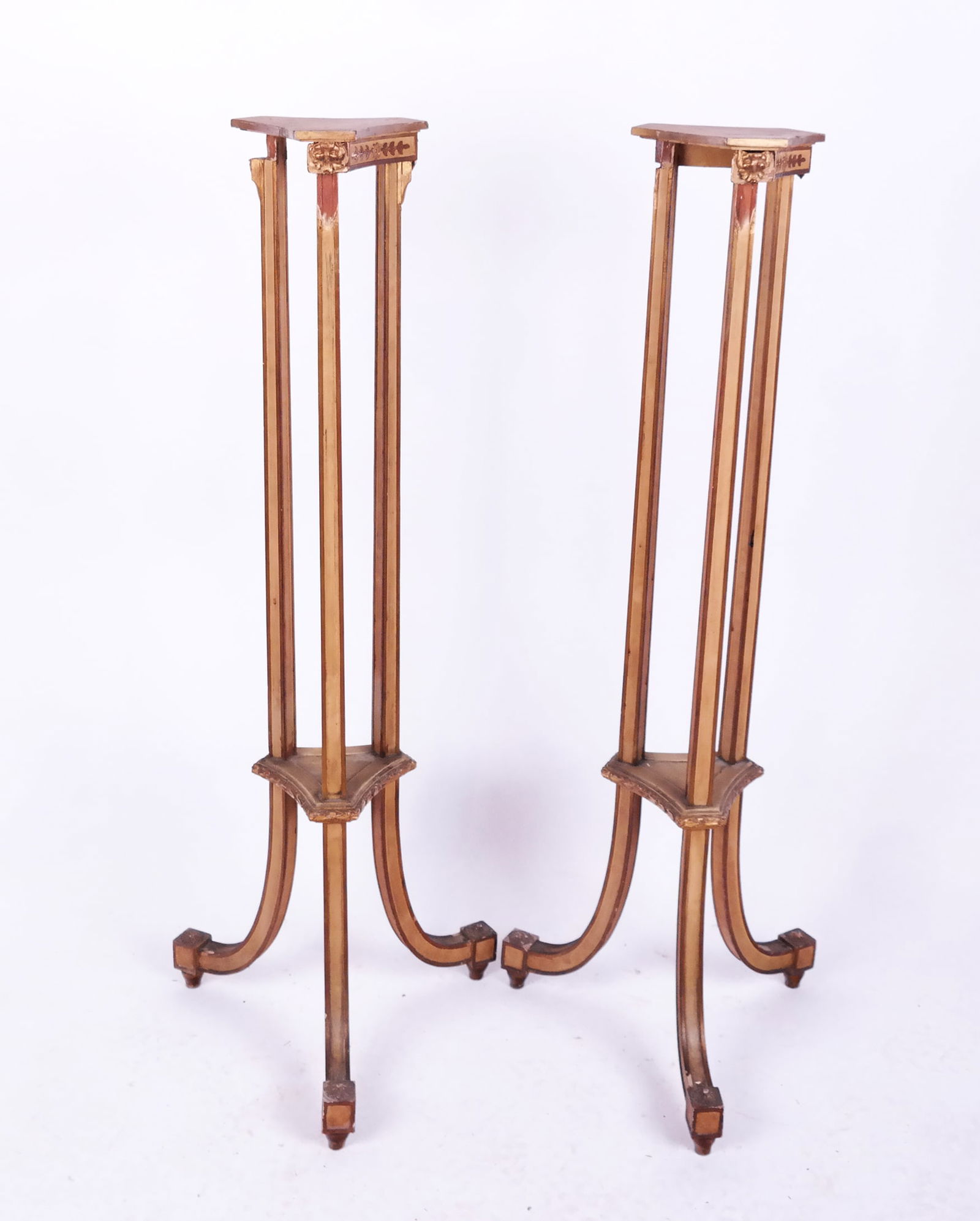 Pair of Painted & Decorated Fern Stands (1 of 7)