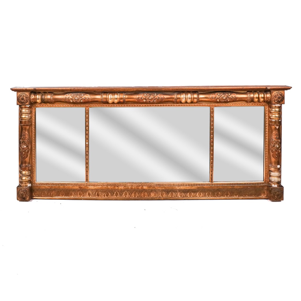 American Giltwood Overmantel Mirror (1 of 8)