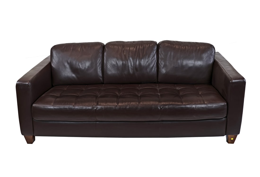 Brown Leather Sofa (1 of 4)