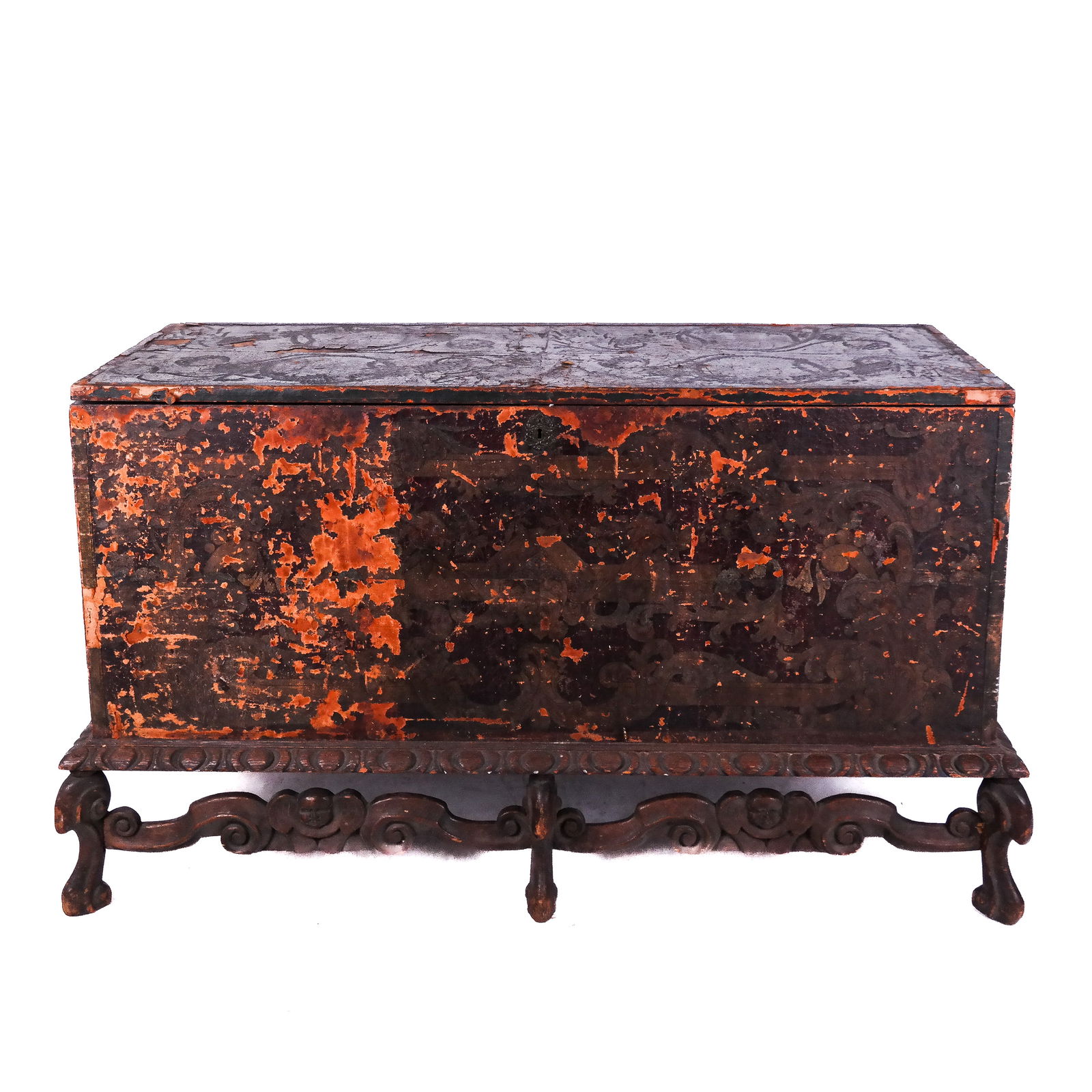 Antique Leather-Embossed Blanket Chest (1 of 13)
