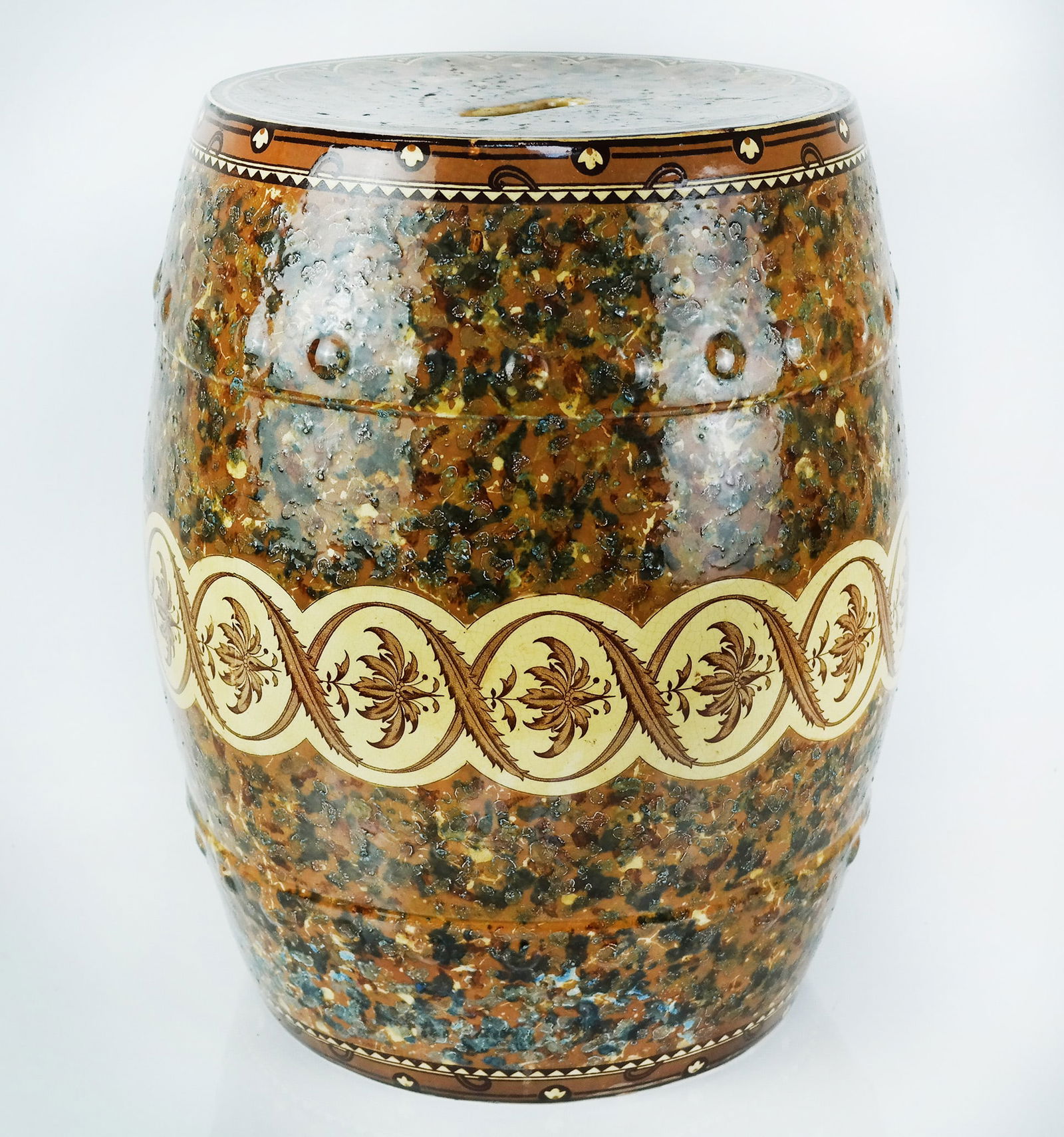 Vintage French-Style Ceramic Garden Seat (1 of 5)