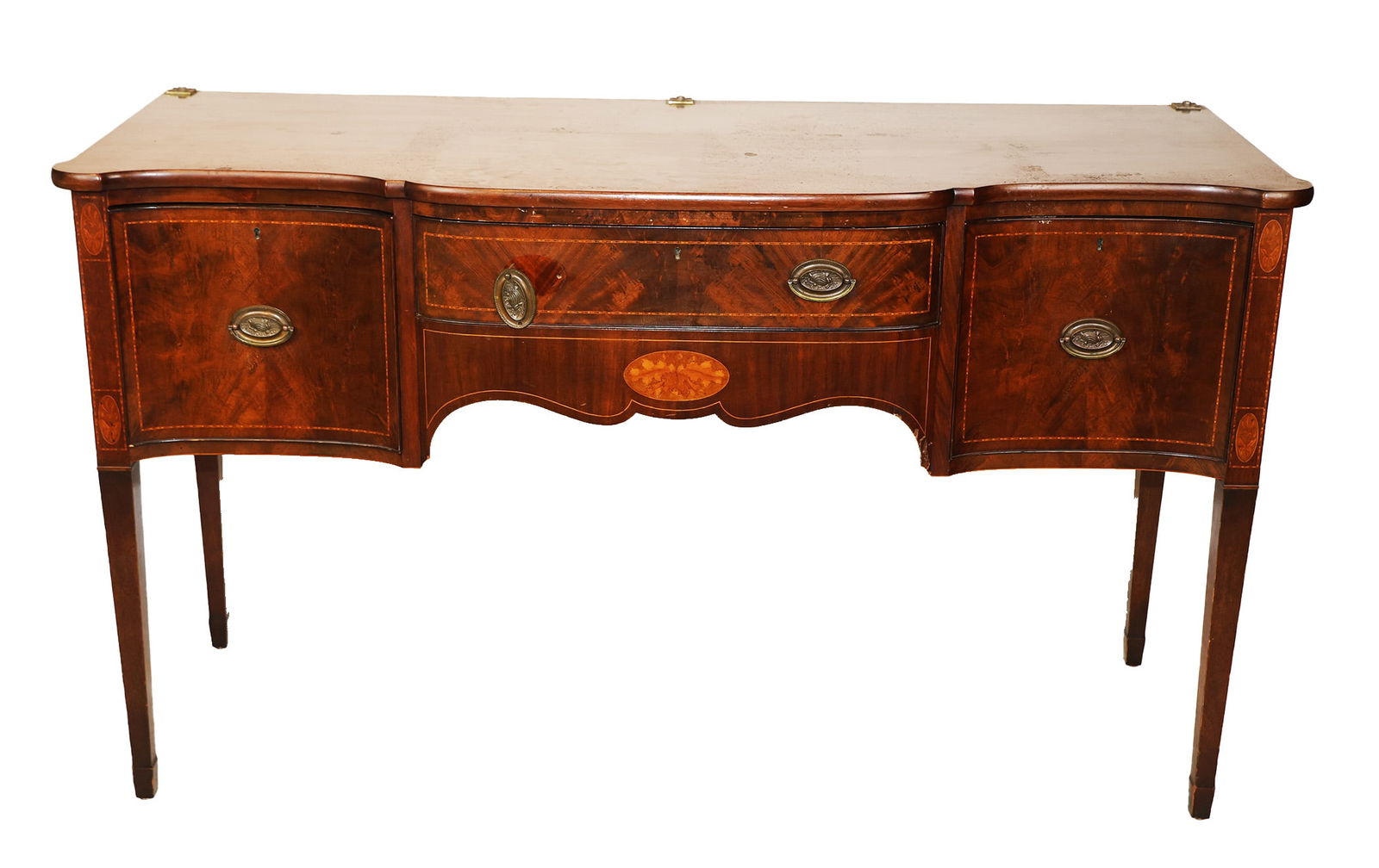 American Early 20th C. Serpentine Sideboard (1 of 8)