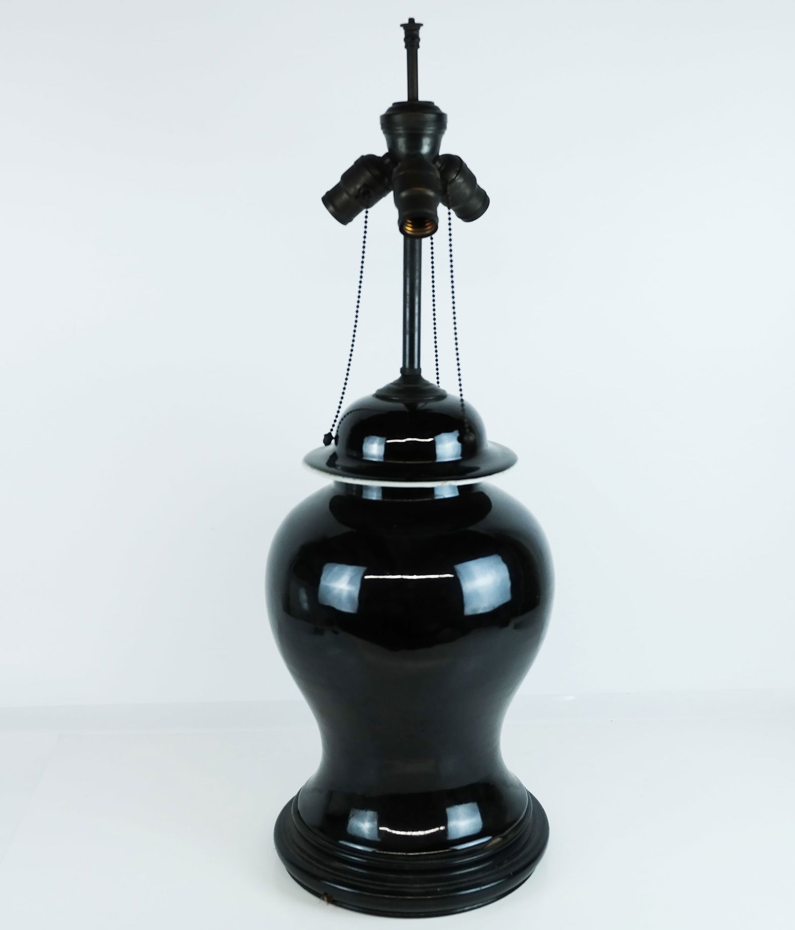 Chinese Black Porcelain Lamp (1 of 5)