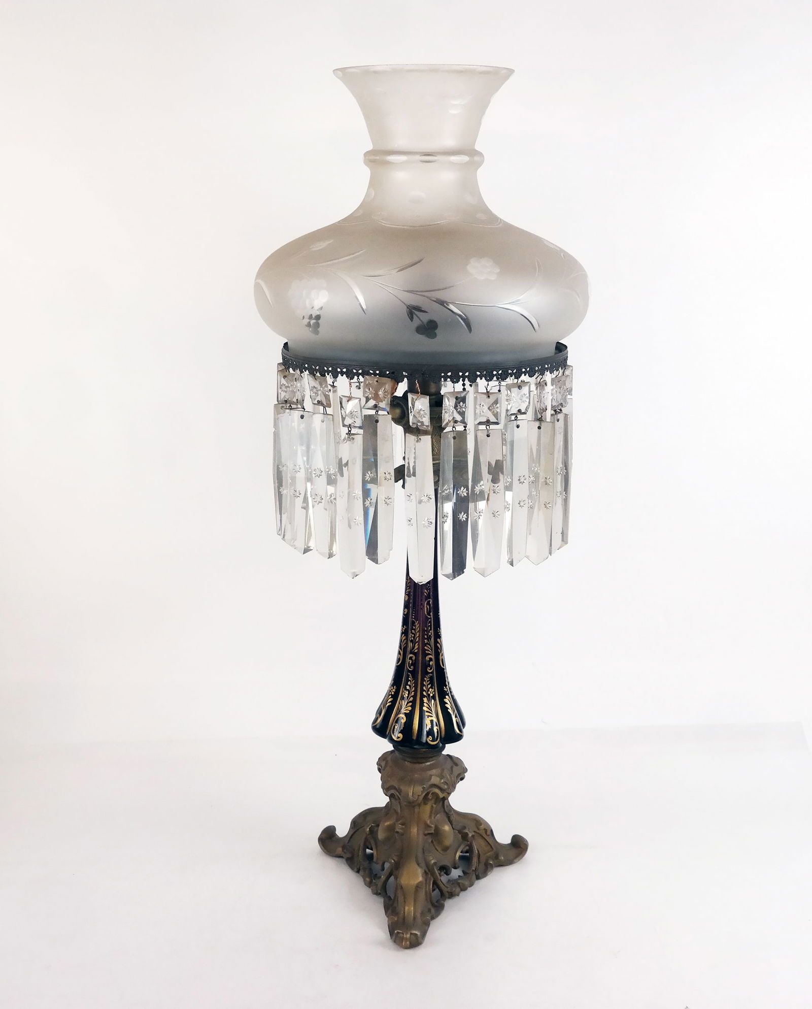19th C. Bohemian Crystal Girandole (1 of 9)