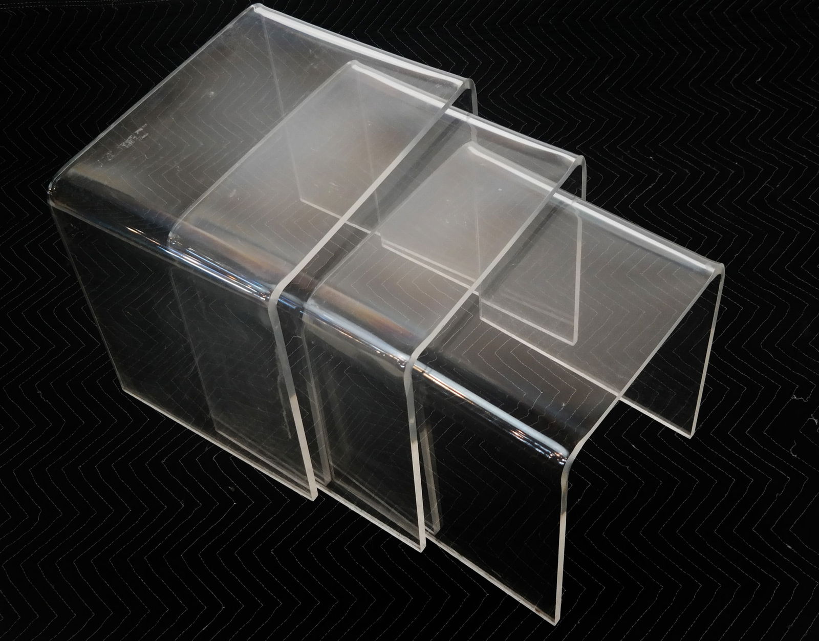 Set of Three Lucite Nesting Tables (1 of 7)