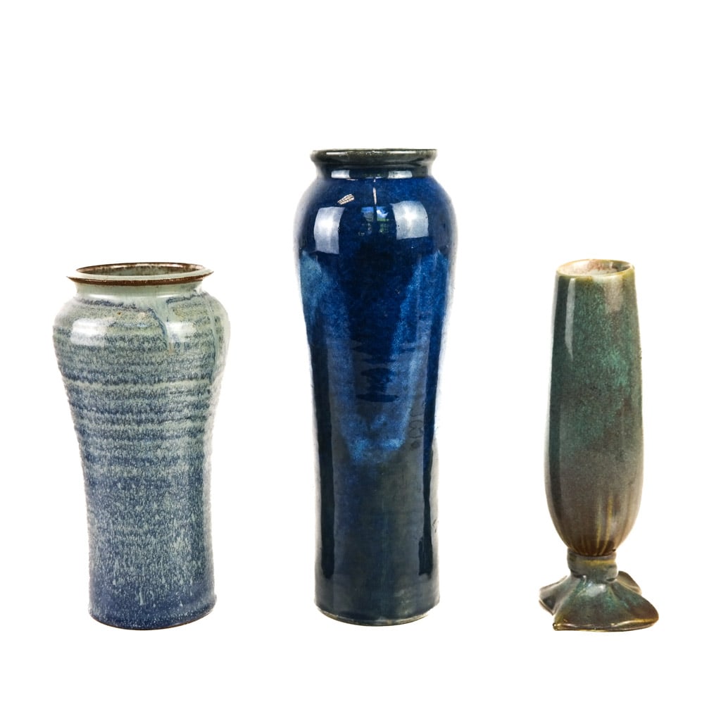 Three American Pottery Glazed Vases (1 of 11)