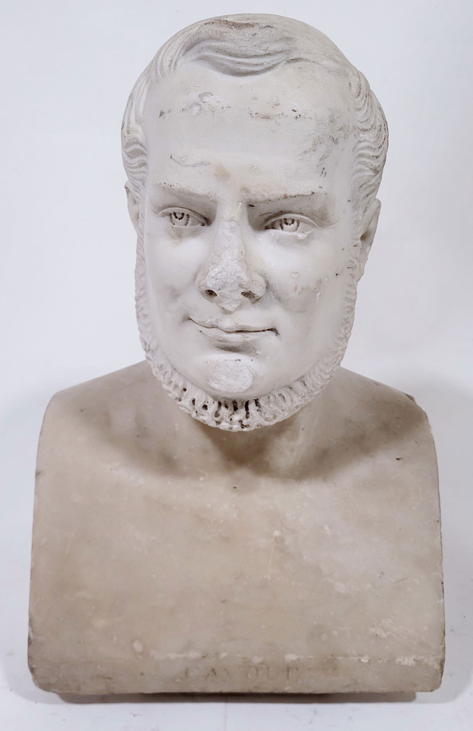 18th-19th C. Marble Bust of Cavour (1 of 12)