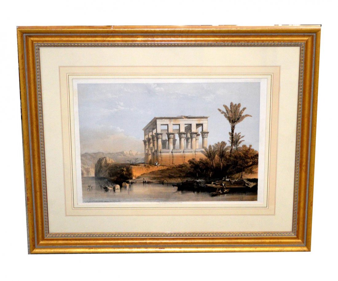 David Roberts Architectural Print: Framed architectural print by David Roberts.