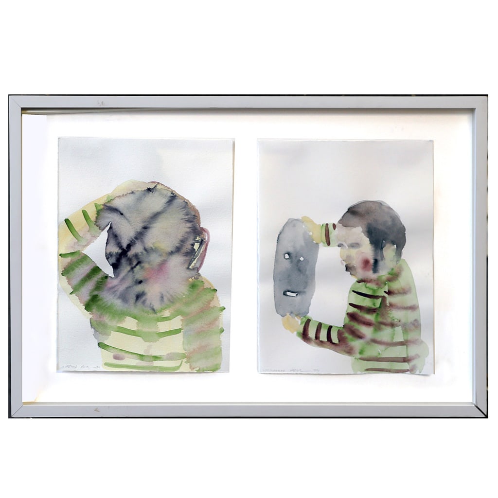 Ricky SWALLOW: "Masked, Unmasked" - W/C Diptych (1 of 6)