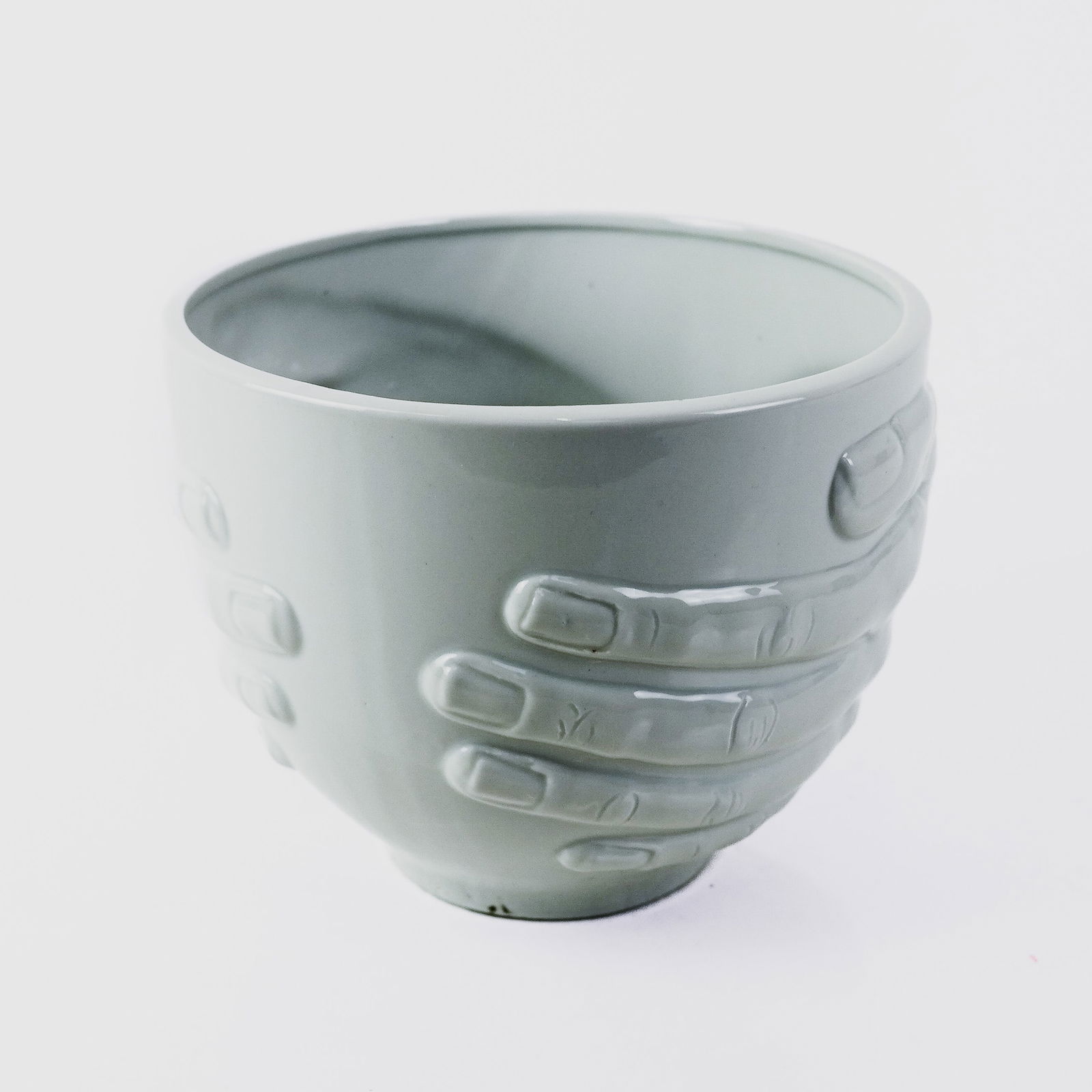 Modern Ceramic Planter / Bowl with Hands Design (1 of 6)