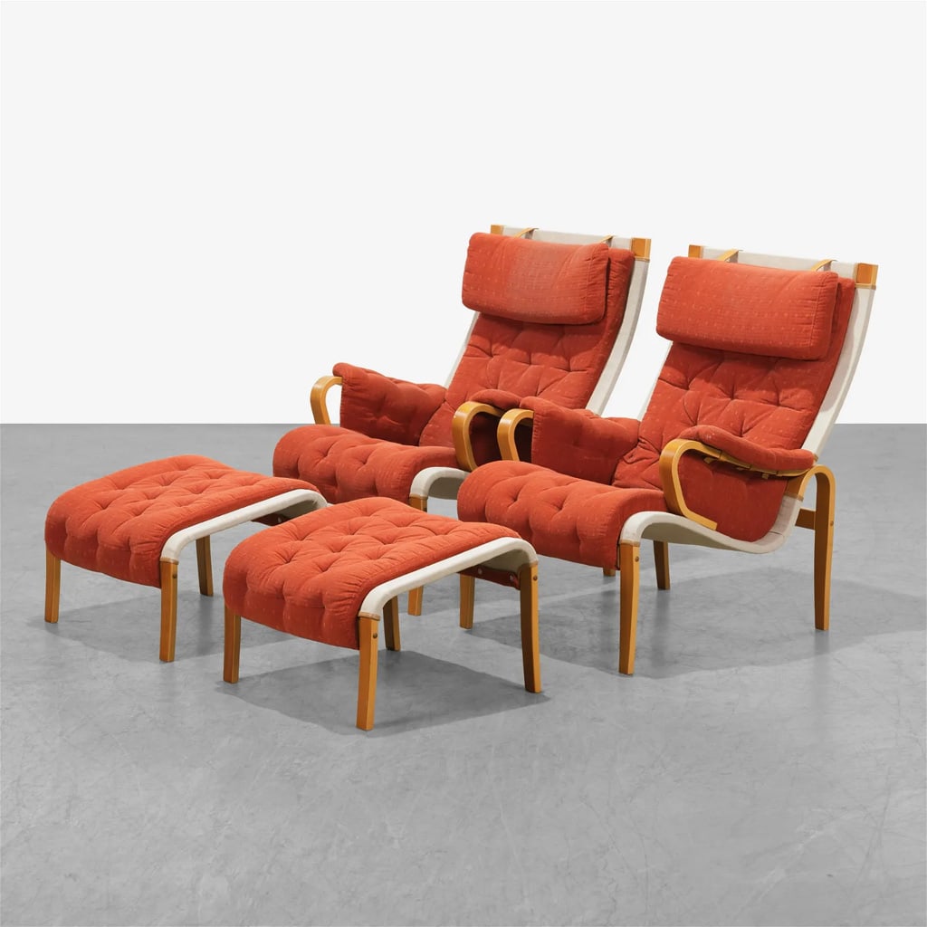Pair of Bruno Mathsson Style Lounge Chairs (1 of 12)