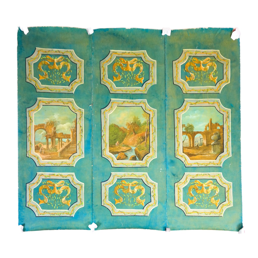 Neoclassical Style Painted Wallpaper Sections (3) (1 of 12)