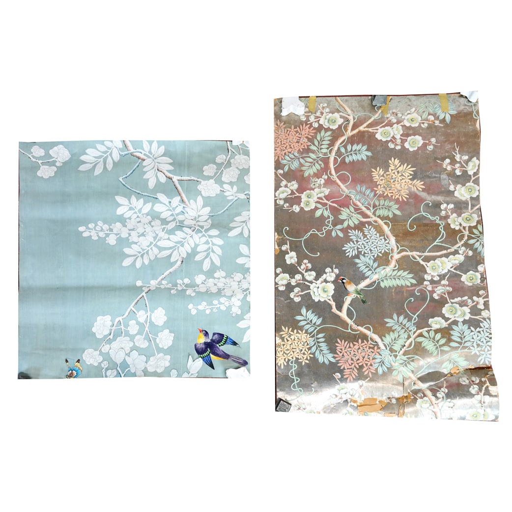 Painted Scenic Wallpaper Panel Fragments (2) (1 of 9)