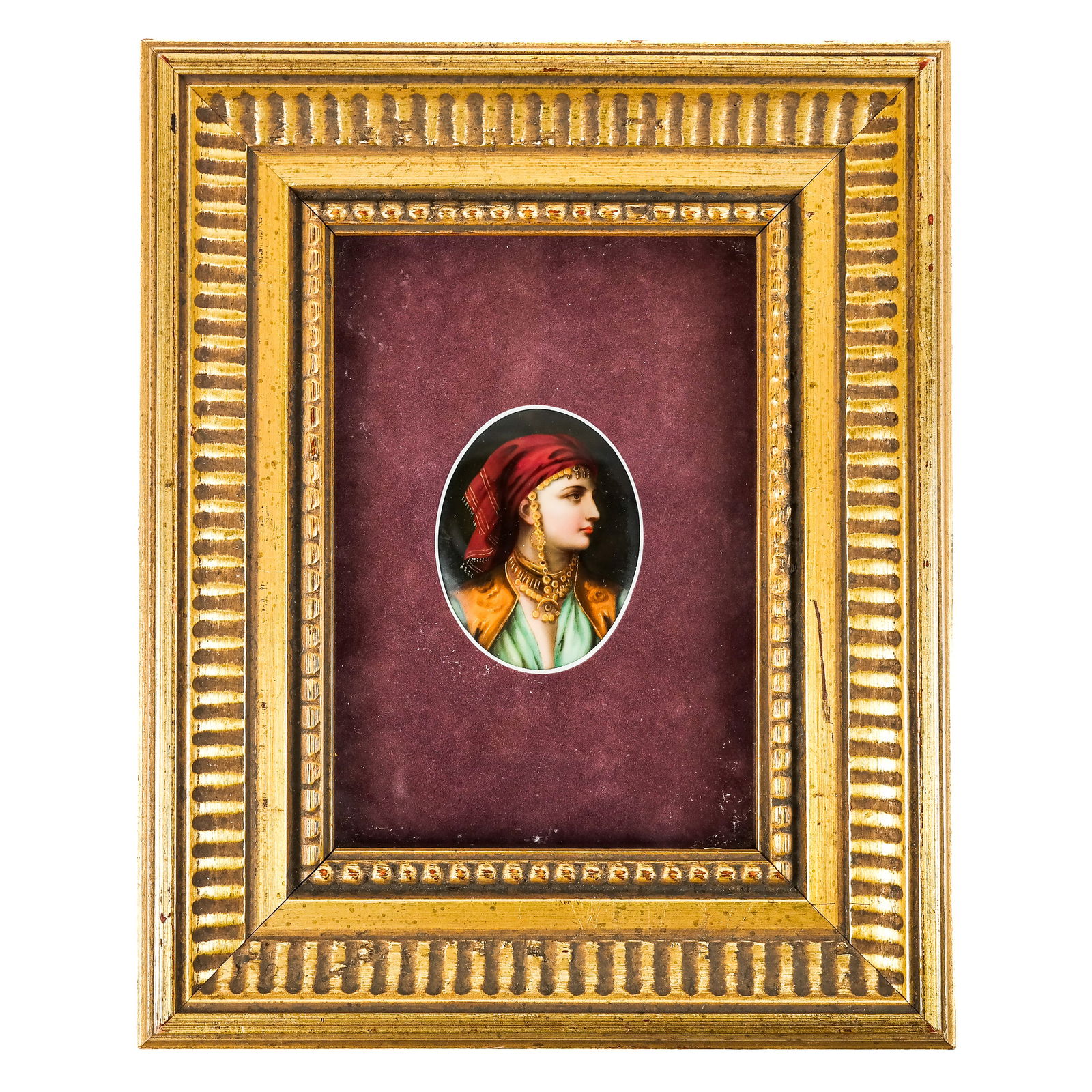 Antique Berlin Hand-Painted Porcelain Plaque (1 of 5)