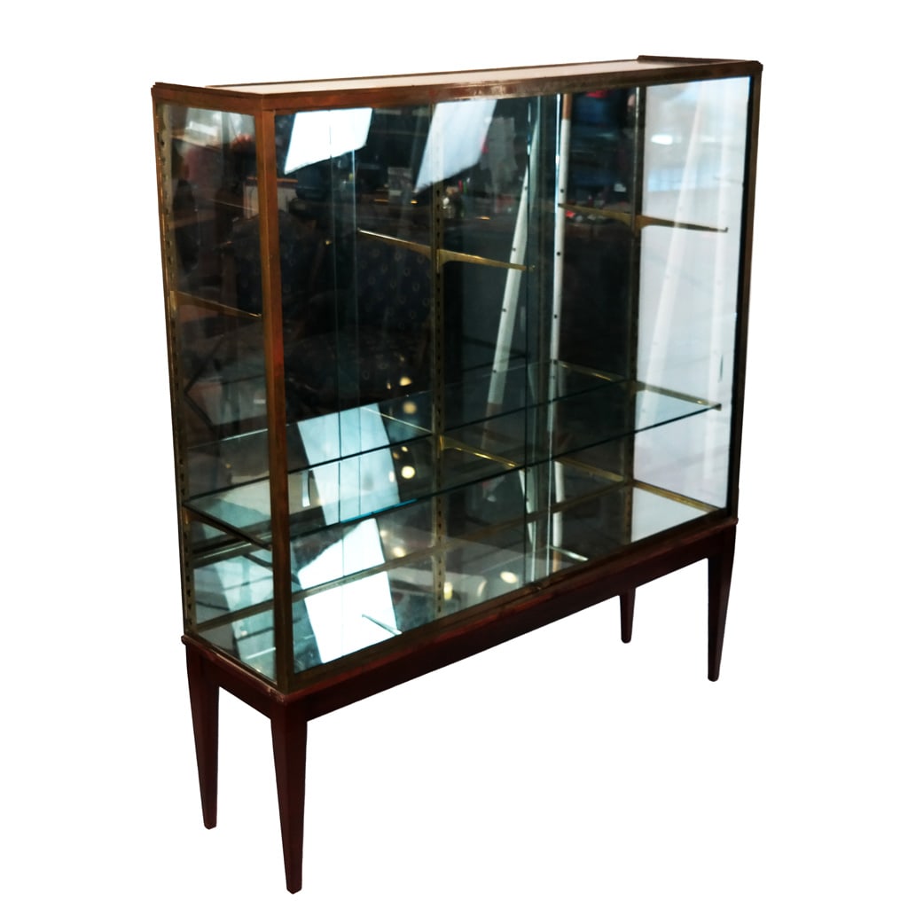 Antique French Bronze & Wood Display Case (1 of 9)