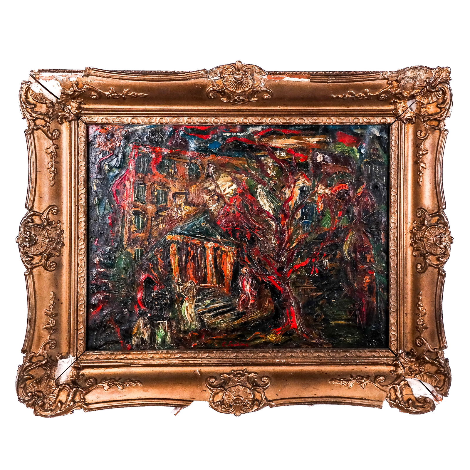 After Chaim SOUTINE: Town Scene - Oil Painting (1 of 9)
