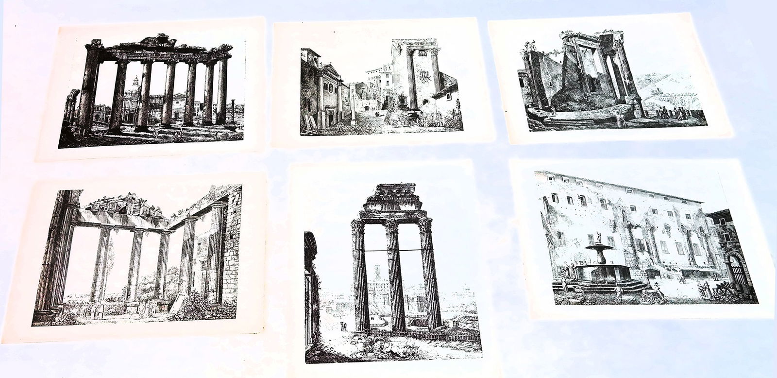 After Luigi ROSSINI: 6 B&W Etchings (1 of 15)