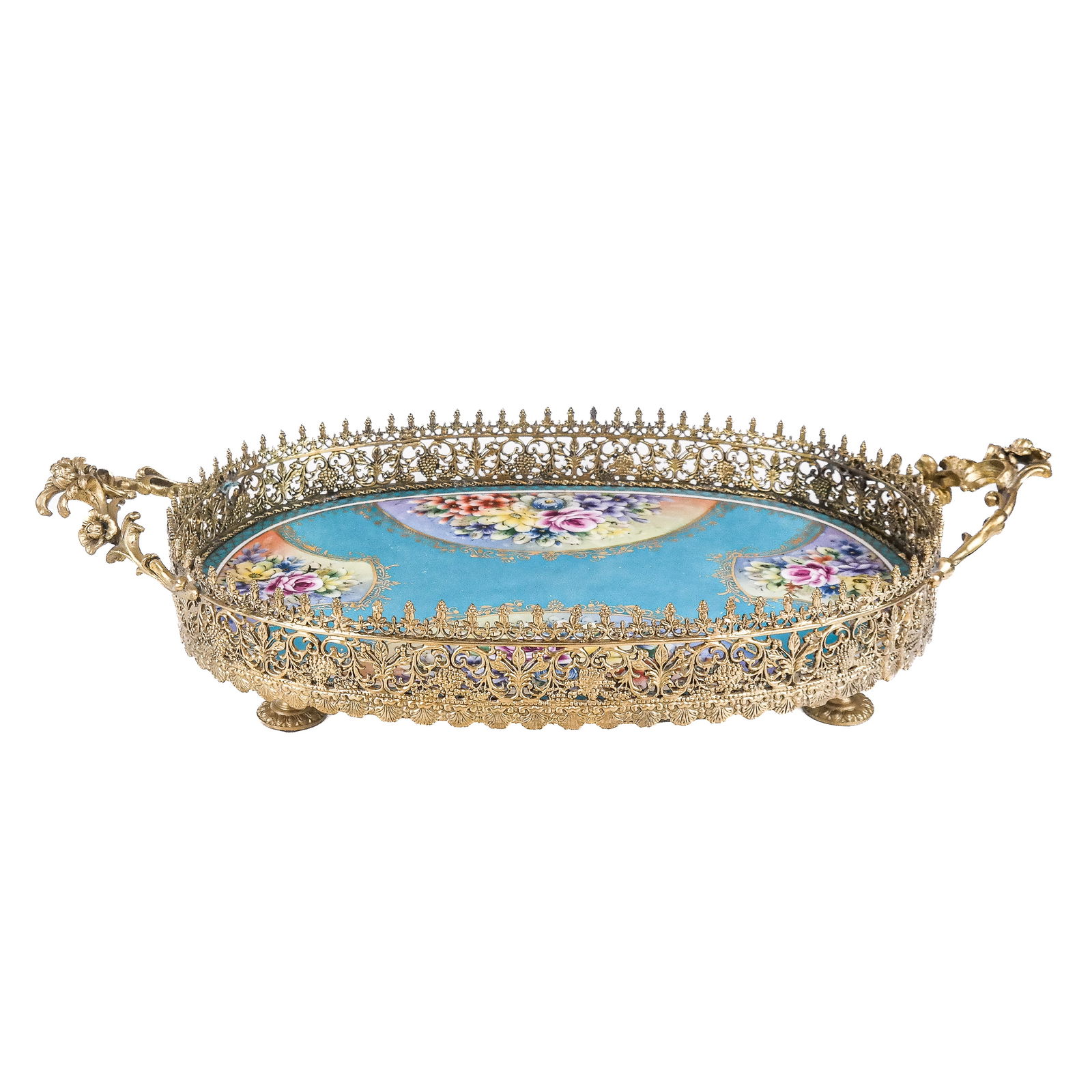 Oval French-Style Porcelain Centerpiece (1 of 8)