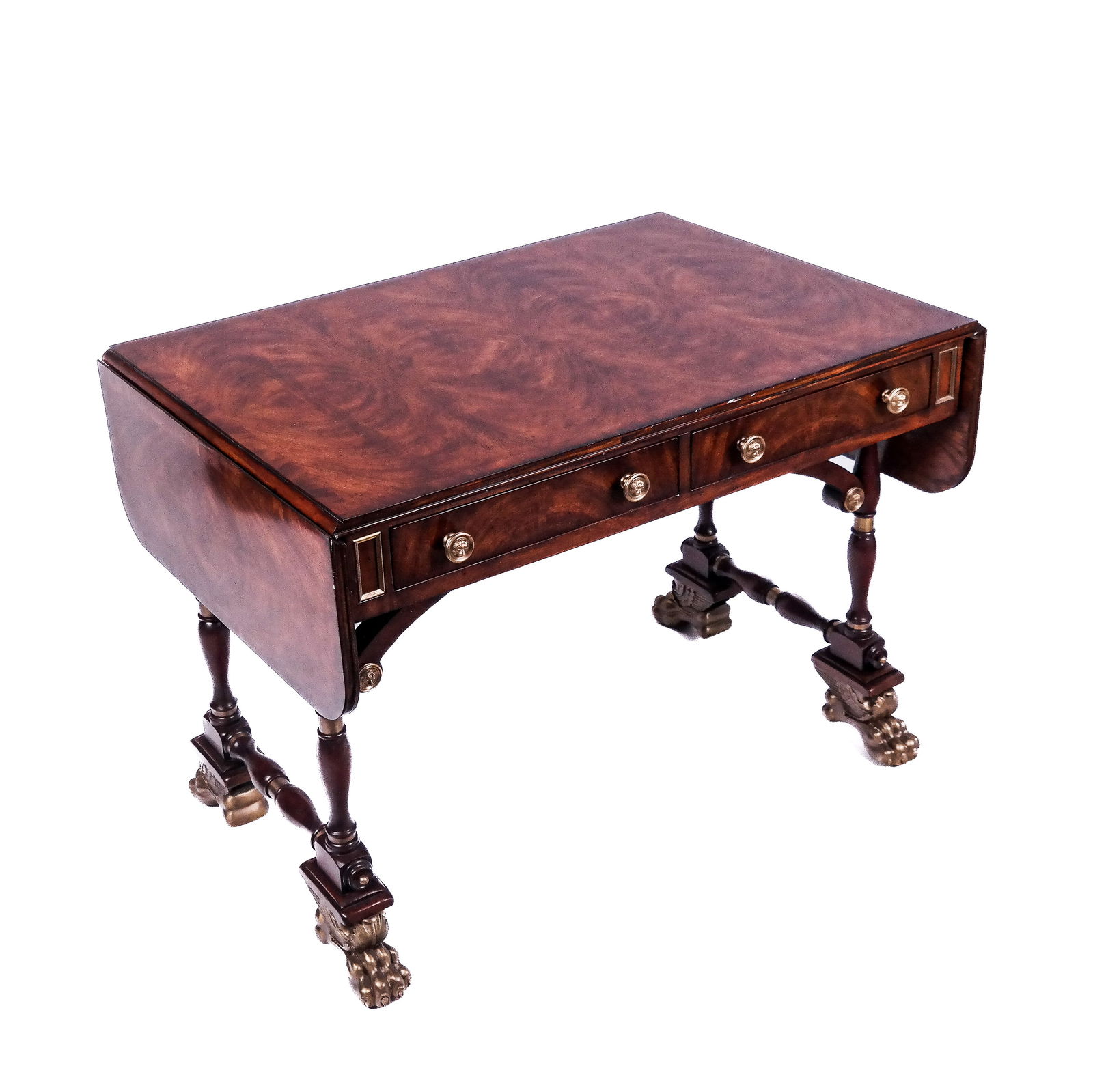 Regency-Style 20th C. Drop Leaf Desk (1 of 12)