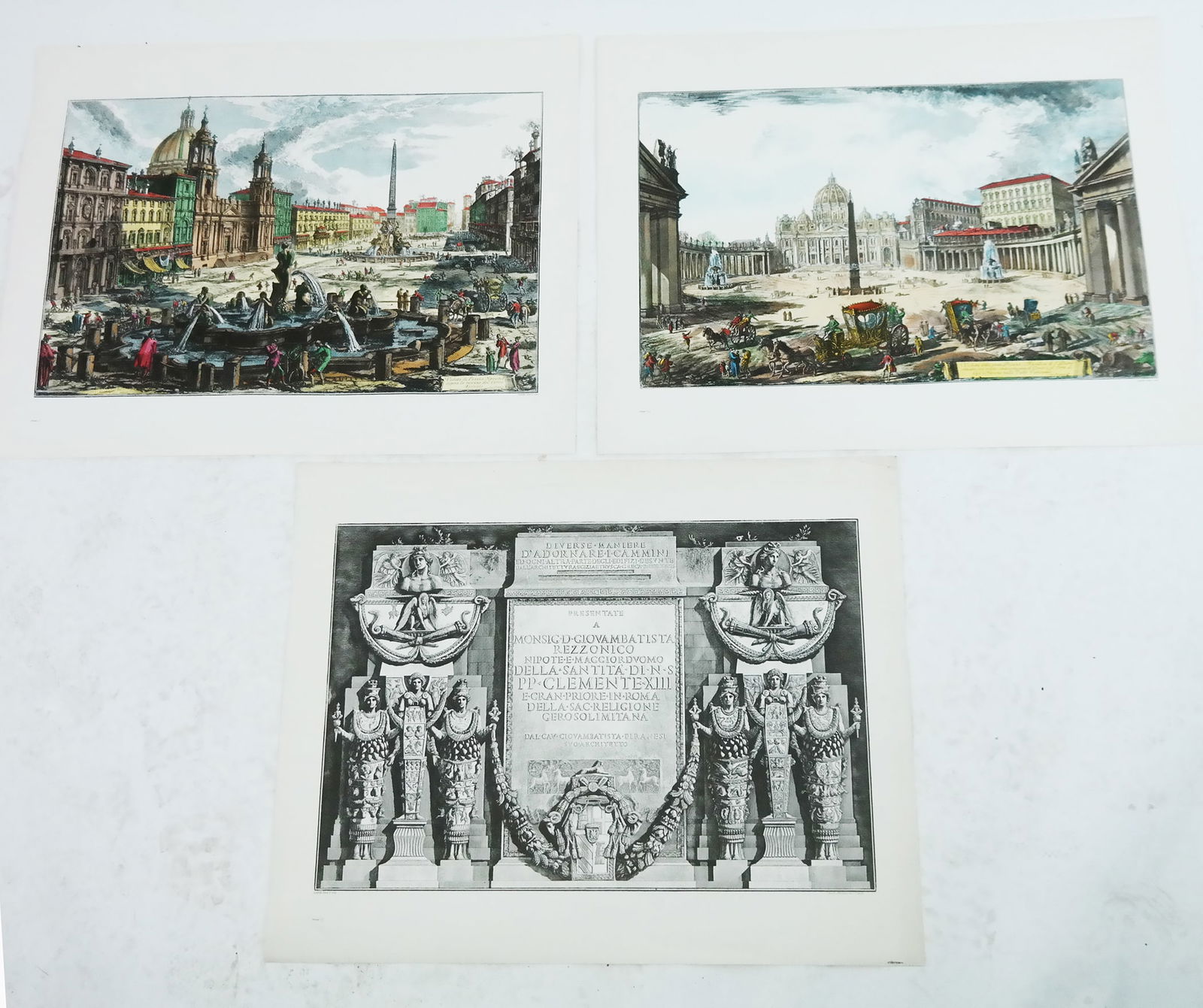 After G.B. PIRANESI: 3 Architectural Etchings (1 of 17)