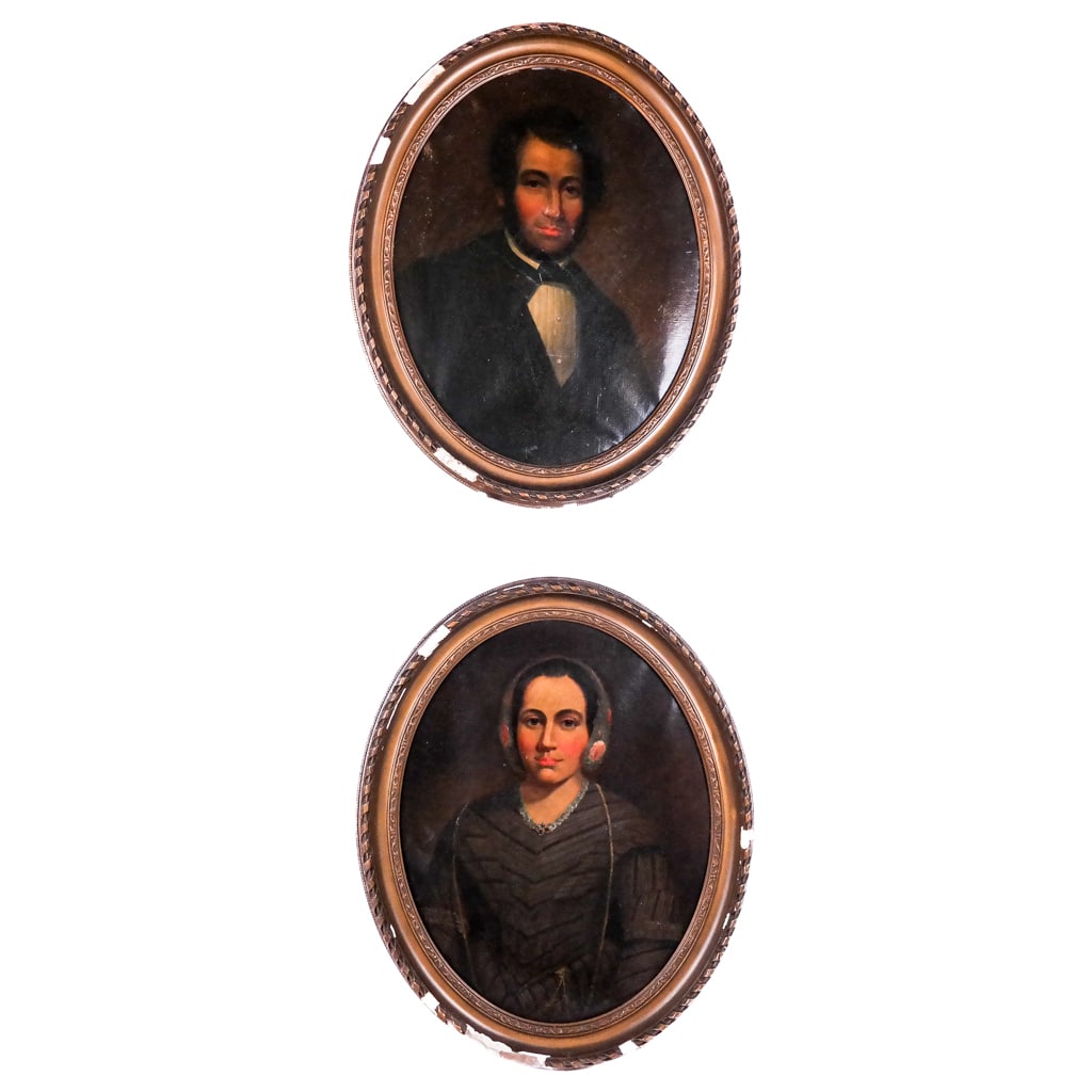 Pair of Oval Portraits - Oil Paintings (1 of 10)
