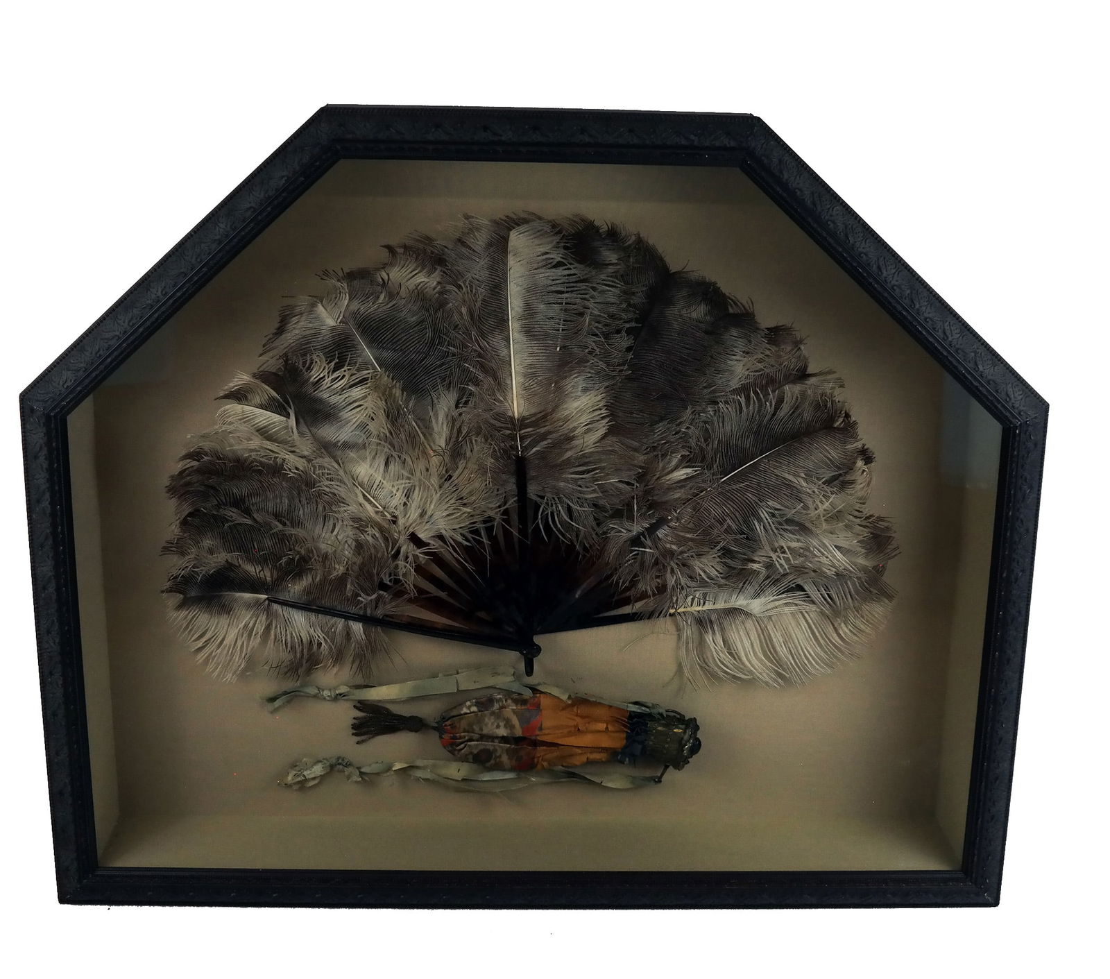 Feather Fan in Shadowbox Frame (1 of 10)