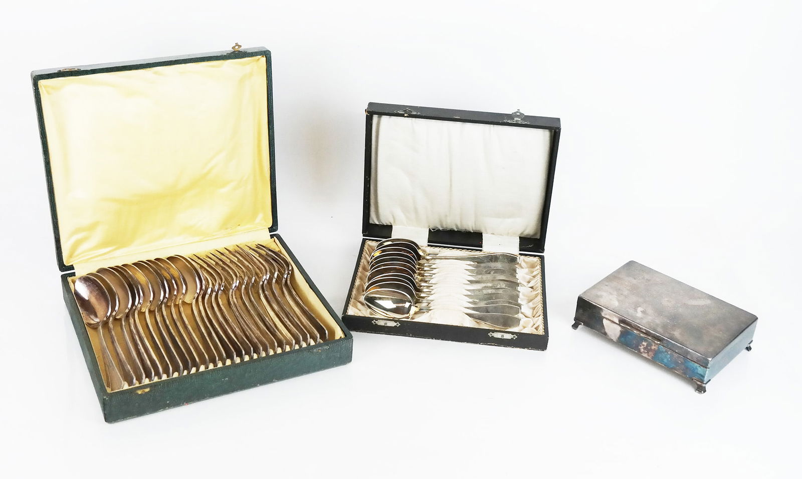 Silver Plate Box & Two Silver Plate Sets (1 of 12)