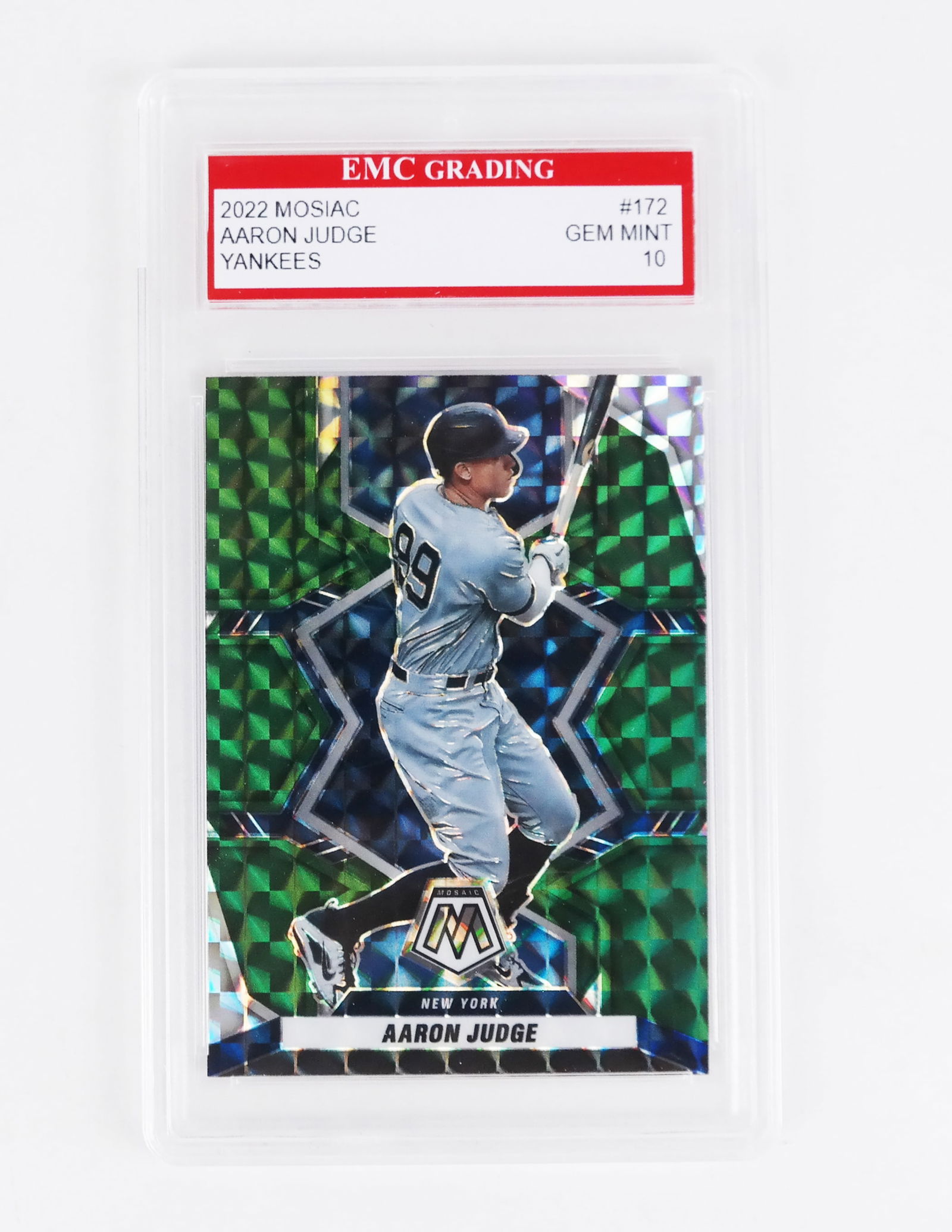 Aaron Judge Mosaic 2022 Baseball Card: Aaron Judge baseball card from Prism Series, #172. In Mint 10 condition.