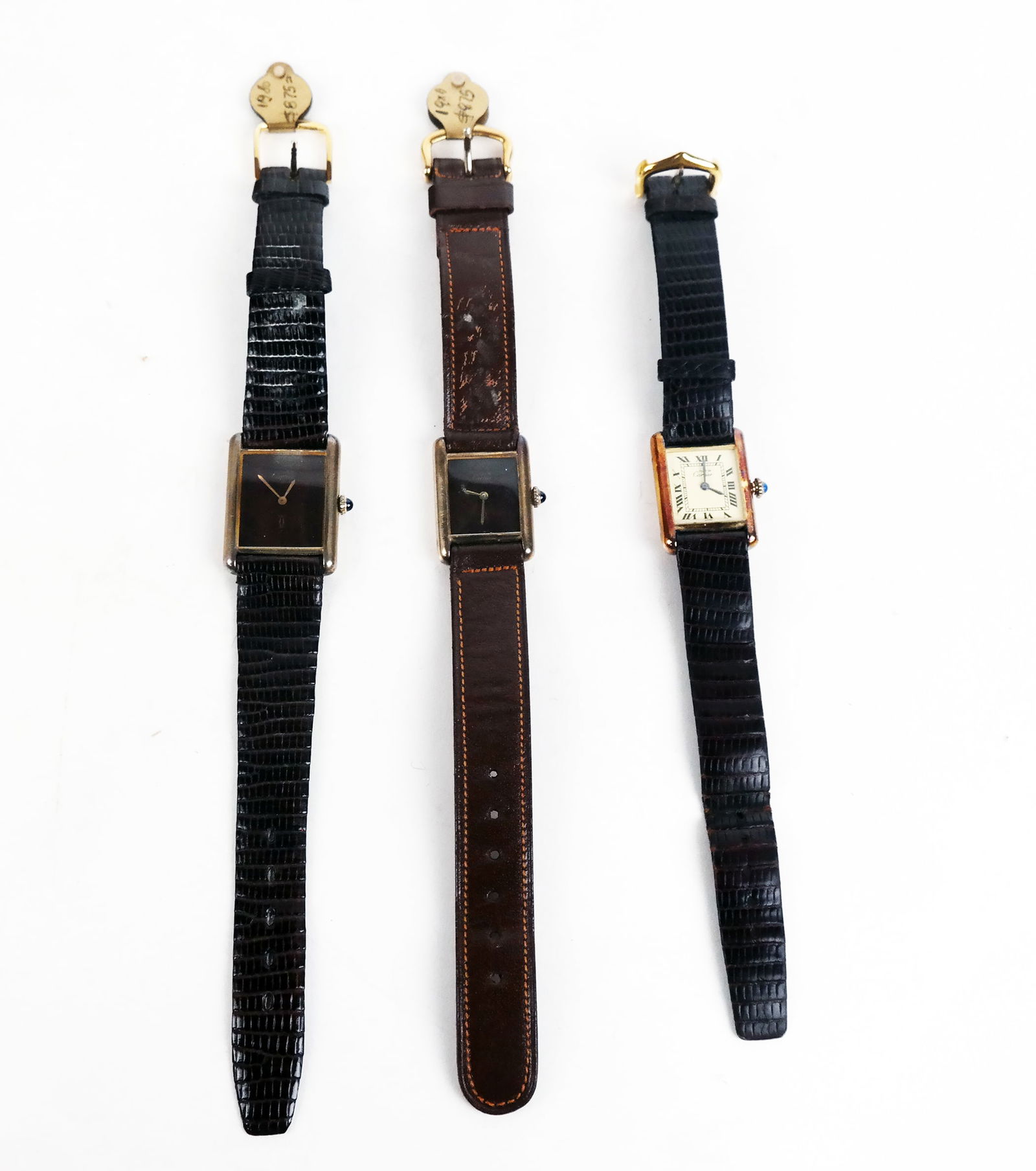 Three Cartier Sterling Silver Watches (1 of 12)