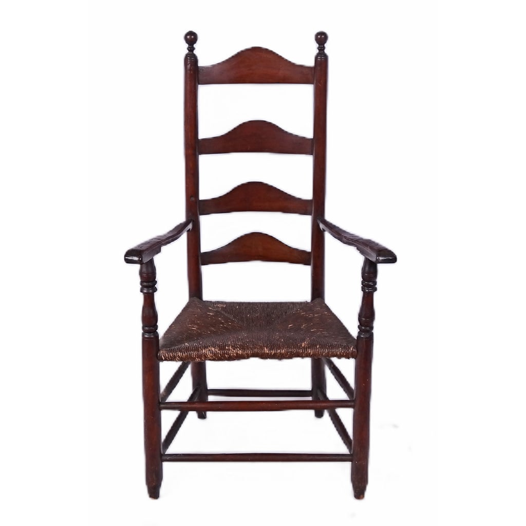 Antique American Rush-Seat Armchair (1 of 5)