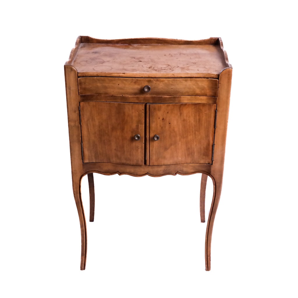 Louis XV Provincial-Style Birch Night Stand (1 of 7)