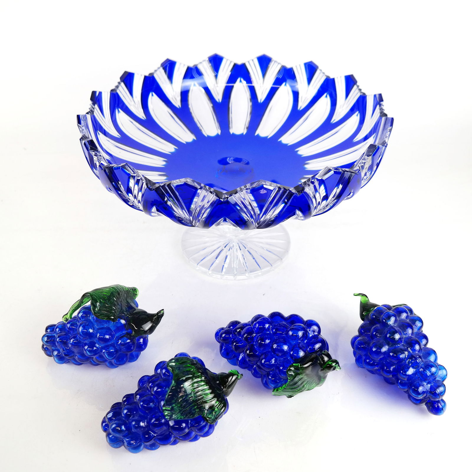 Bohemian Glass Bowl & Grape Clusters (1 of 12)