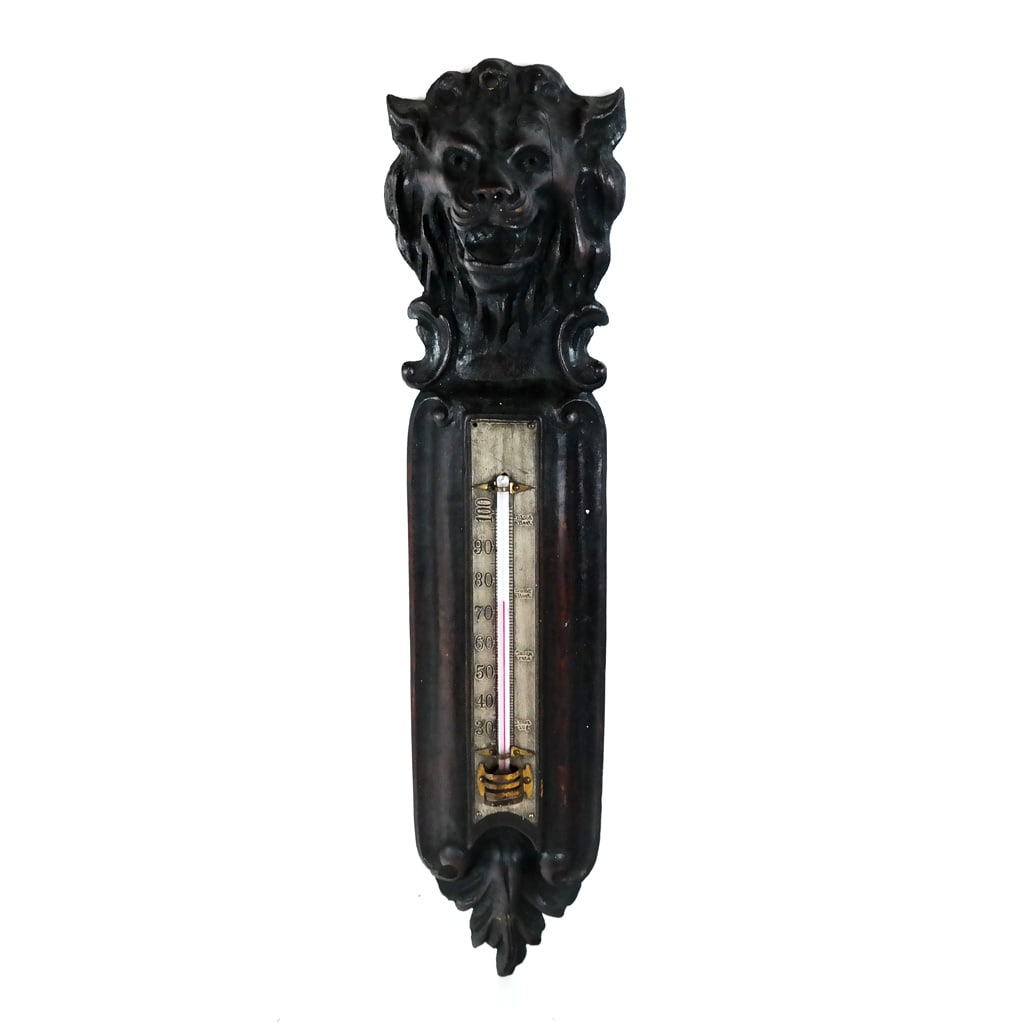Black Forest Carved Oak Thermometer (1 of 8)