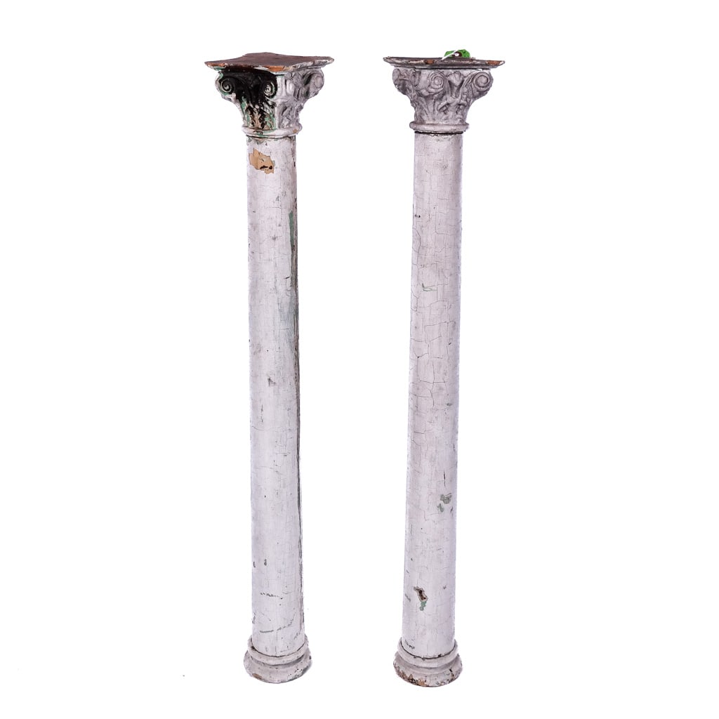 Pair of Painted Corinthian Wood Columns (1 of 8)