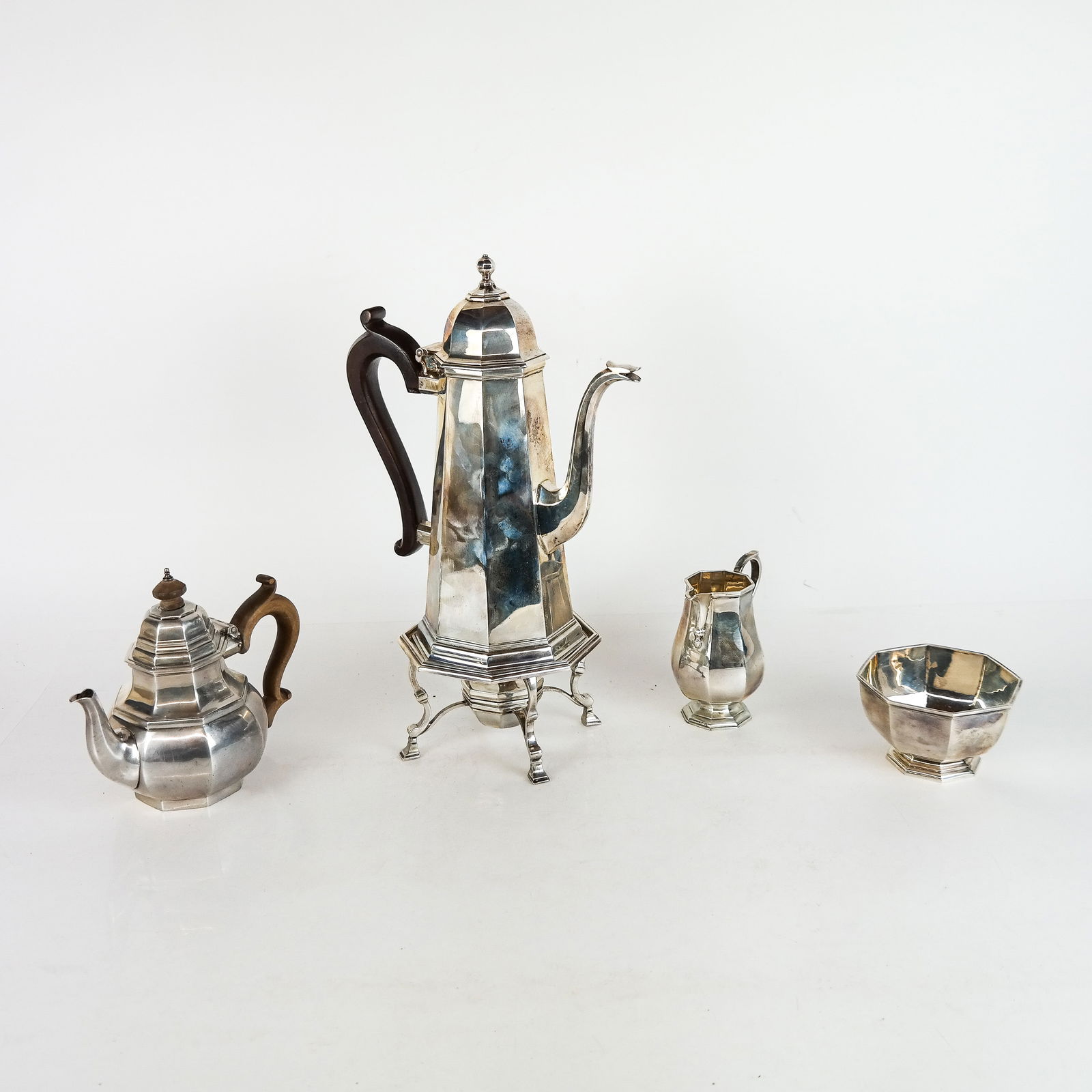 Assembled British Silver Tea & Coffee Set (1 of 9)