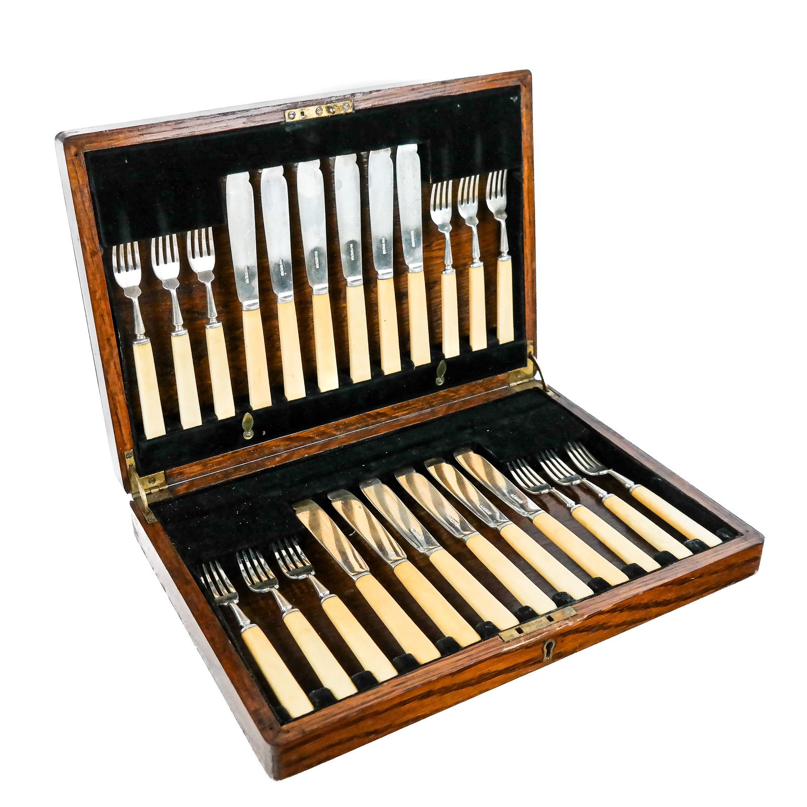 English Silver Fish / Dessert Flatware (24 Pcs) (1 of 11)