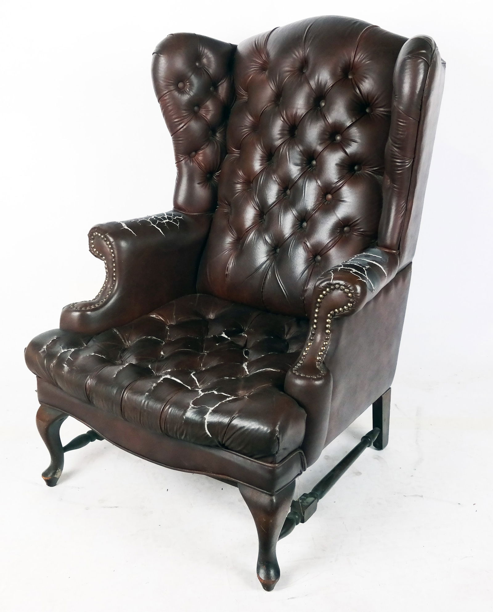 Georgian-Style Chesterfield Wingback Armchair (1 of 6)