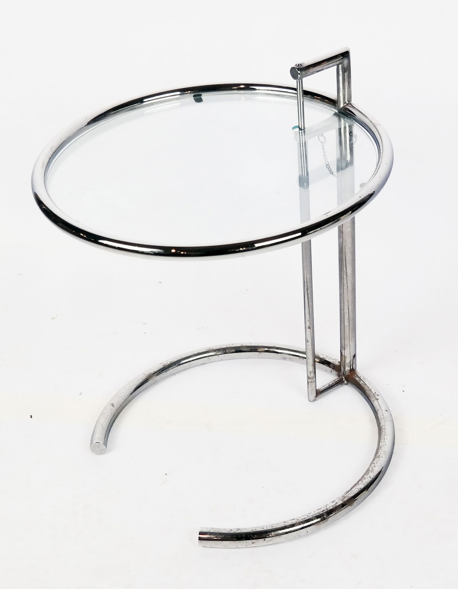 Eileen Gray-Style Chrome & Glass Table (1 of 8)