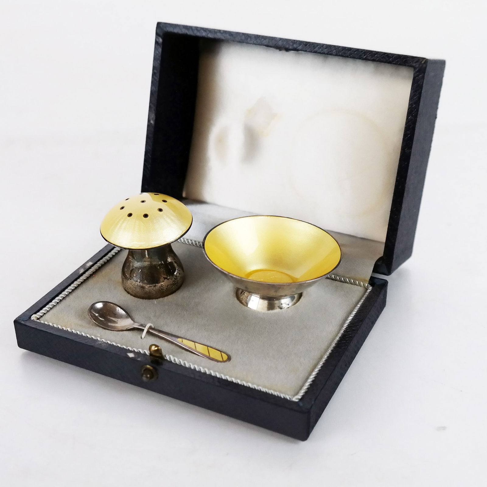 Danish Silver and Enamel Serving Set (1 of 9)