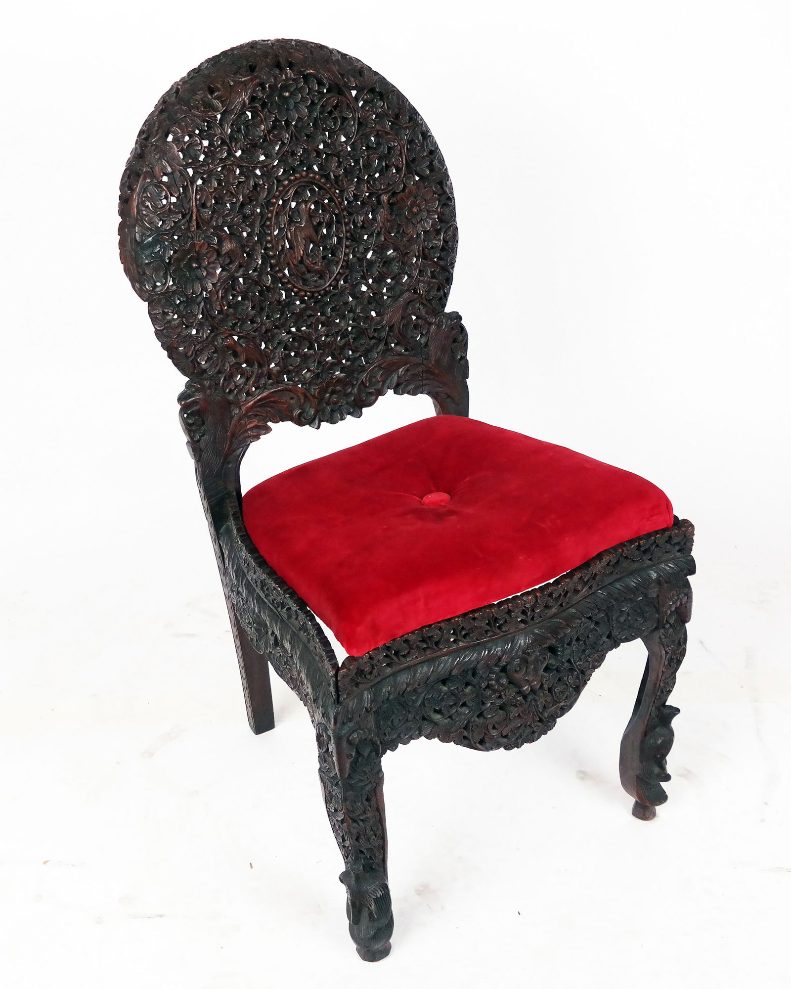 19th C. Anglo-Indian Ornate Side Chair (1 of 12)