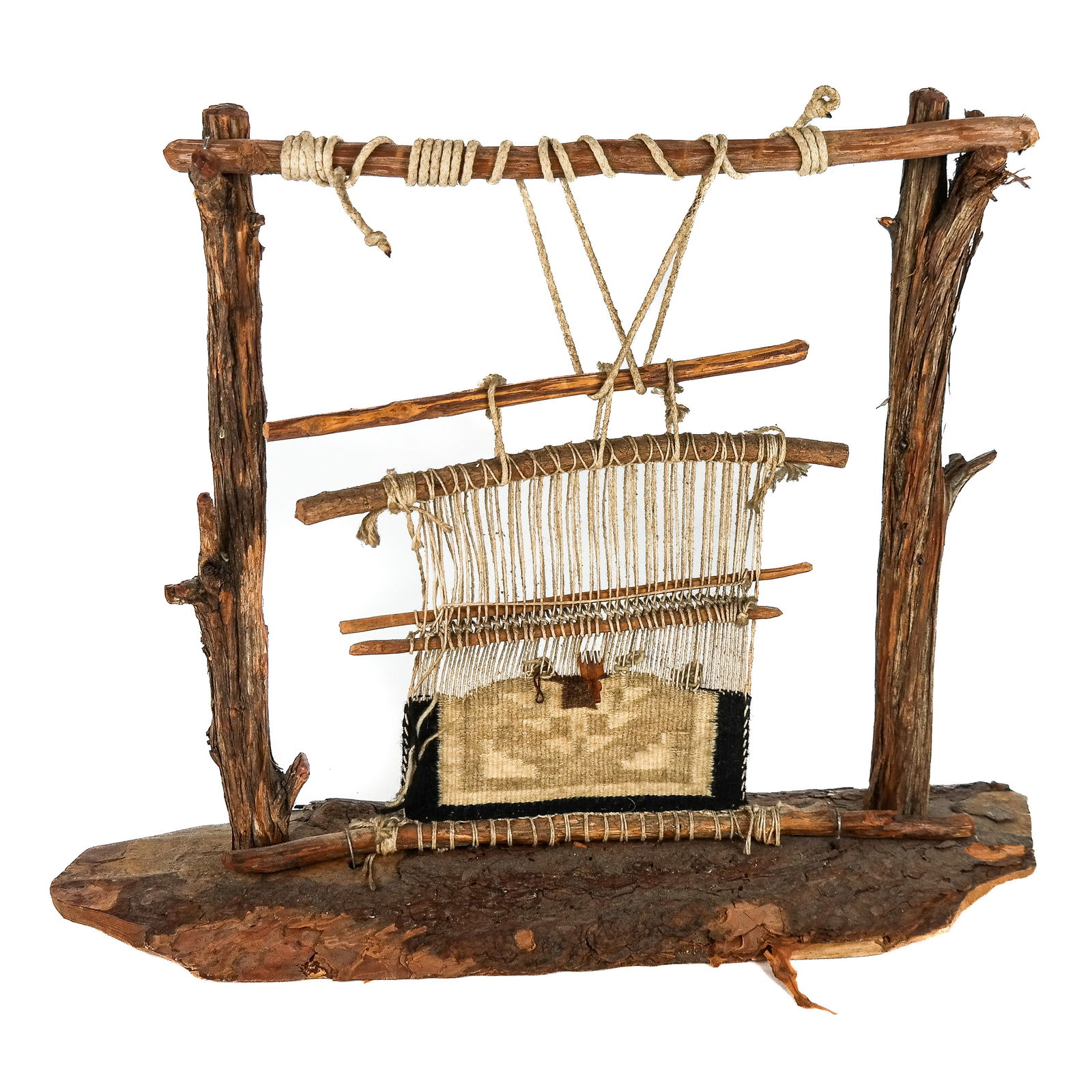 Miniature Model of a Rug Loom (1 of 8)