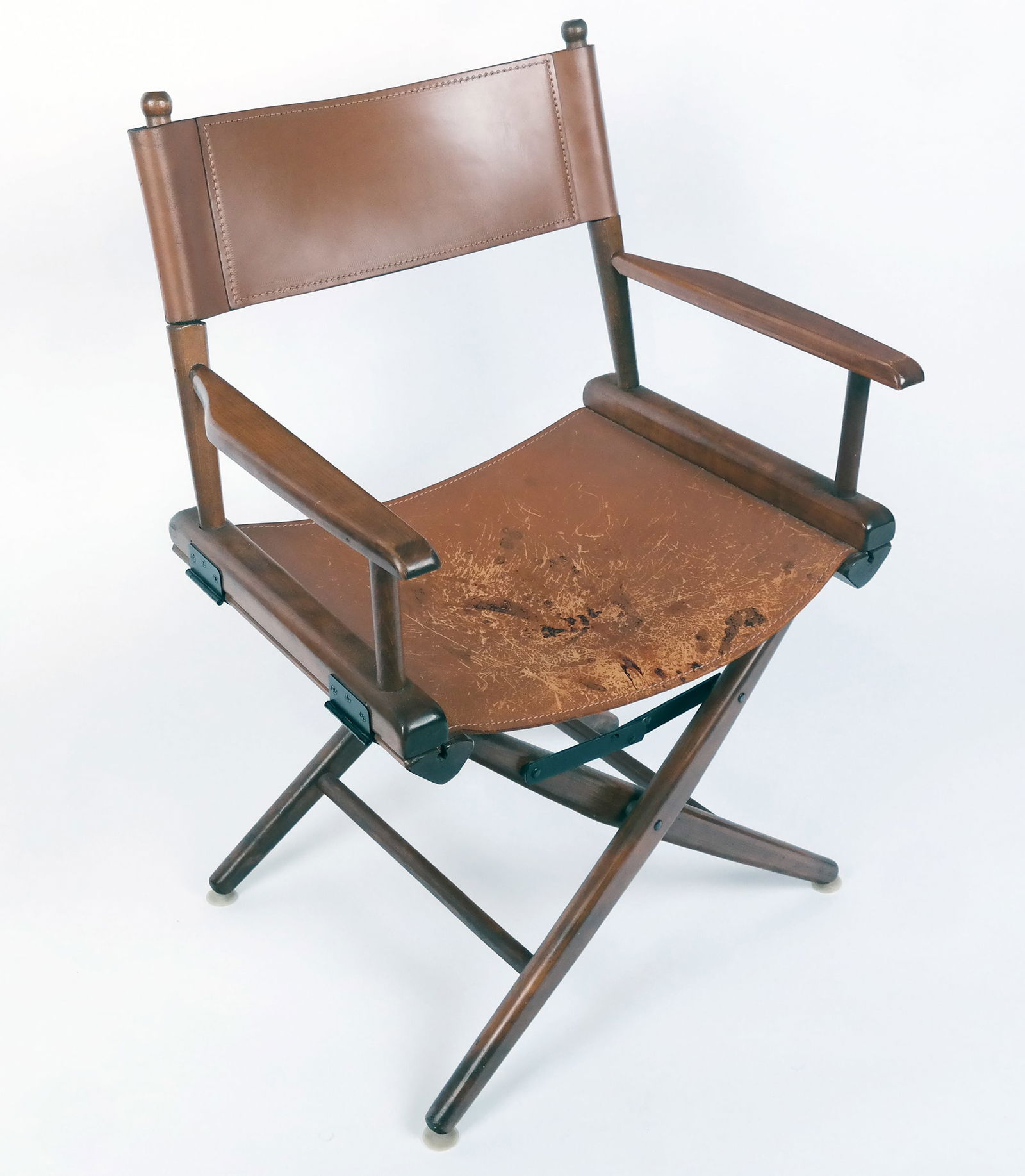 Leather Folding Captain's Chair (1 of 8)