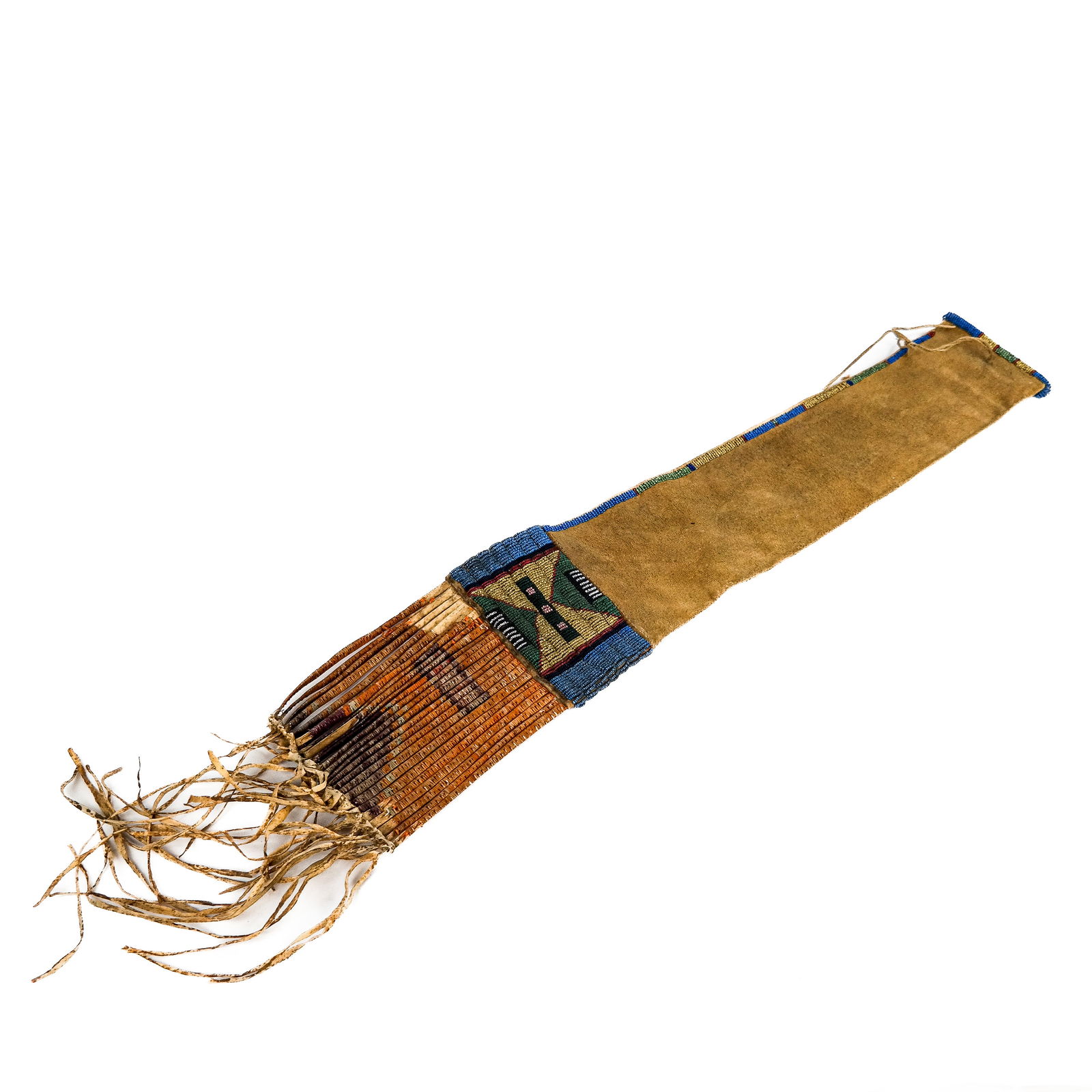 Arapahoe Beaded & Fringed Hide Pipe Bag (1 of 8)