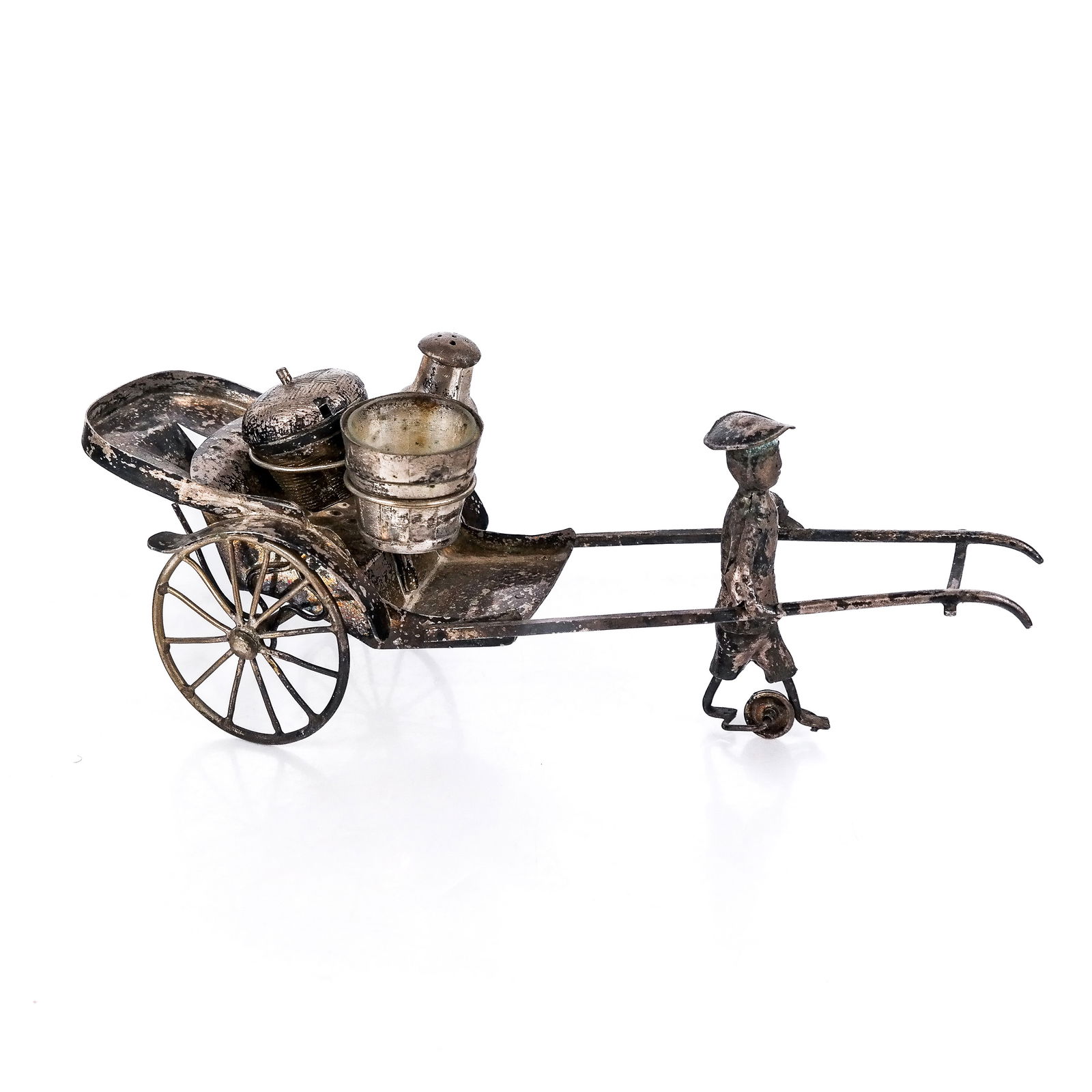 Chinese-Style Silver Plate Condiment Trolley (1 of 8)